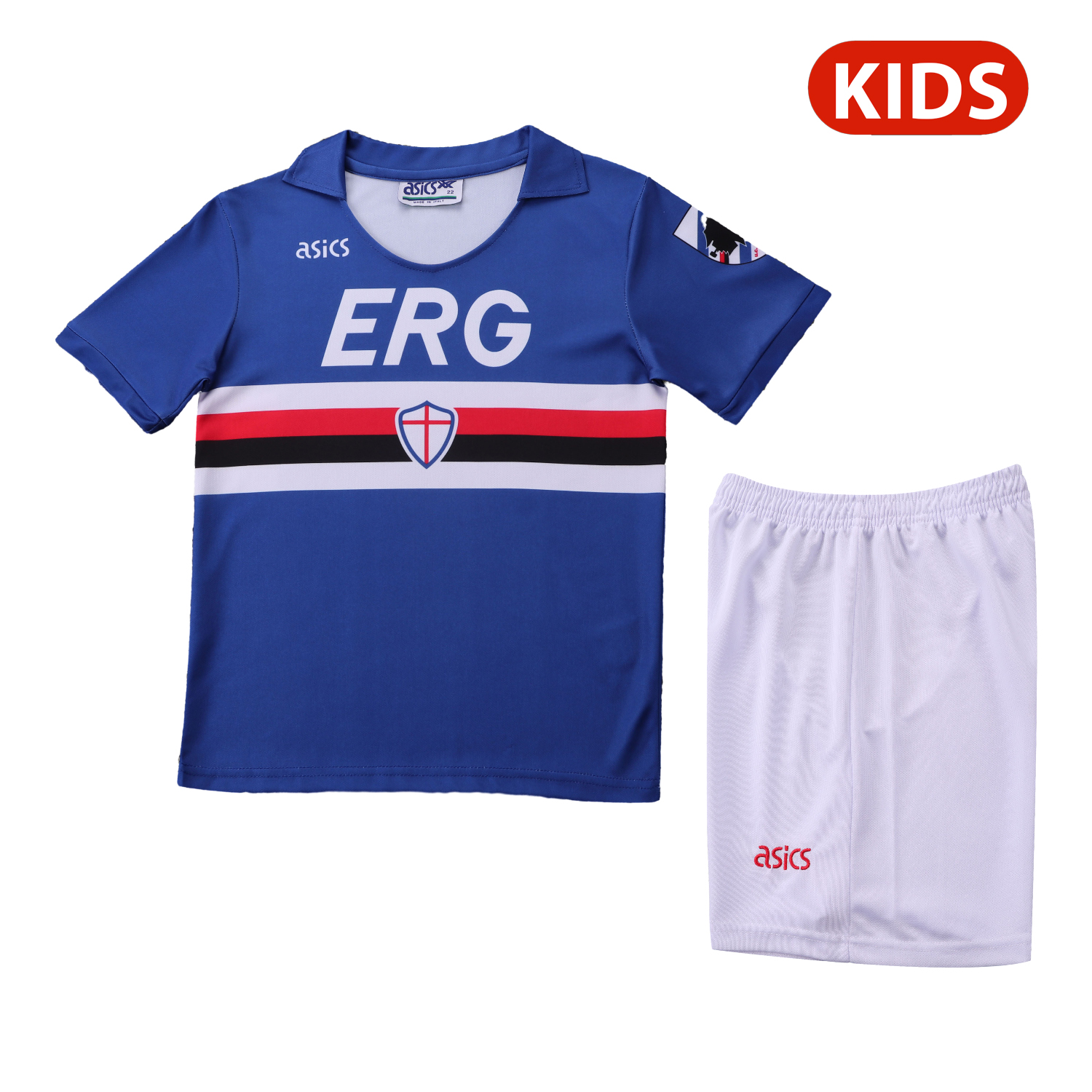 AlphaJersey-Retro Sampdoria 1990-91 Home Kids Kit