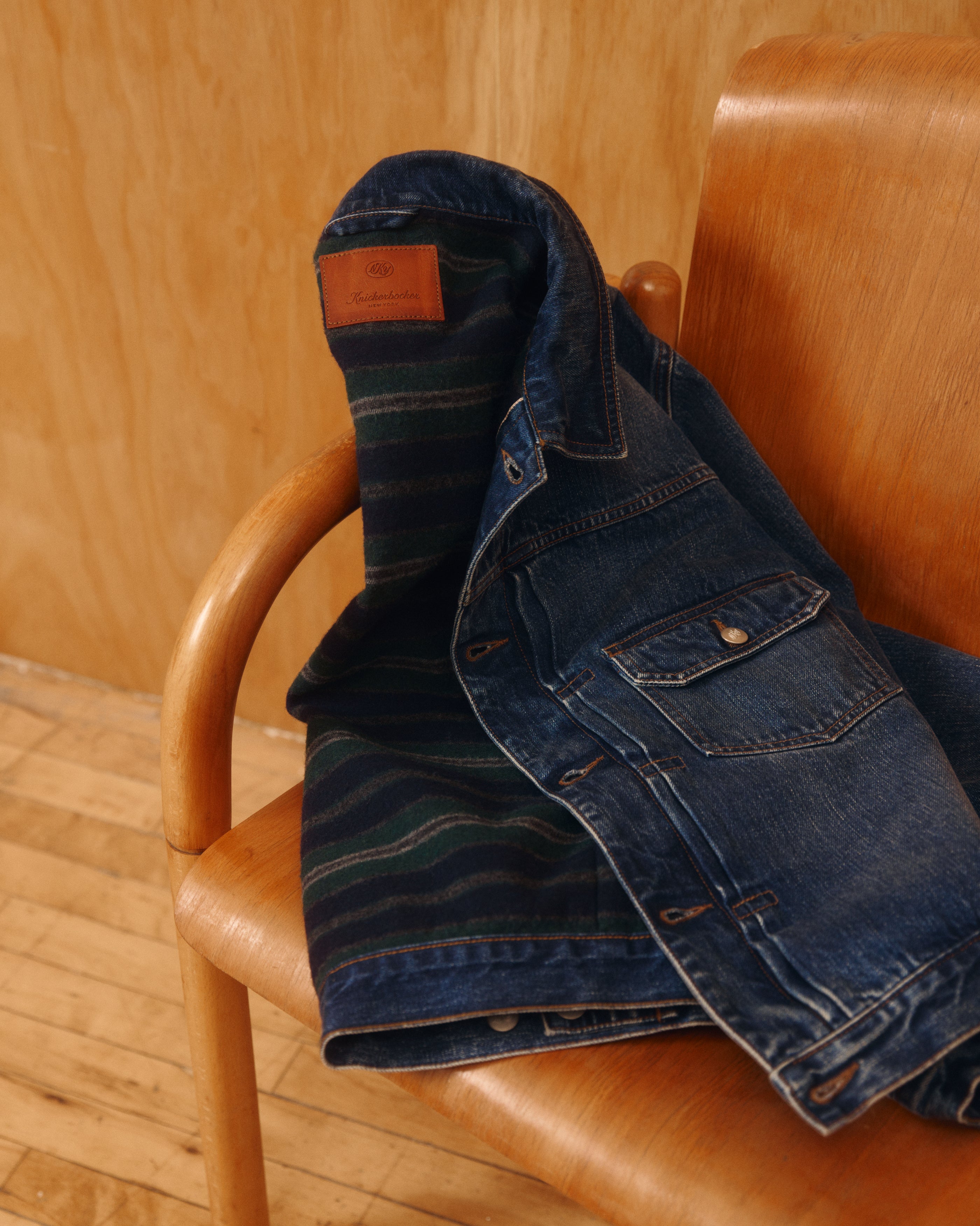 Wayfarer Wool Blanket Lined Denim Trucker | Modern Menswear by yycbvcnbmmnbm