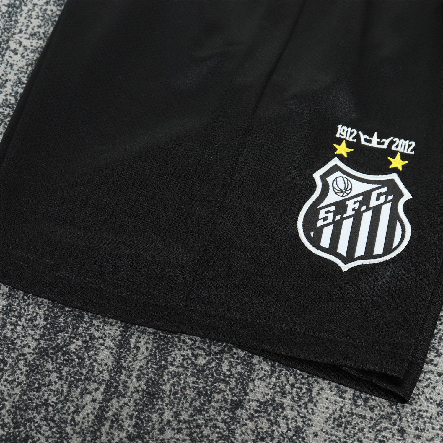 AlphaJersey-Retro Santos 2012 Black Special Long Sleeves Kids Kit