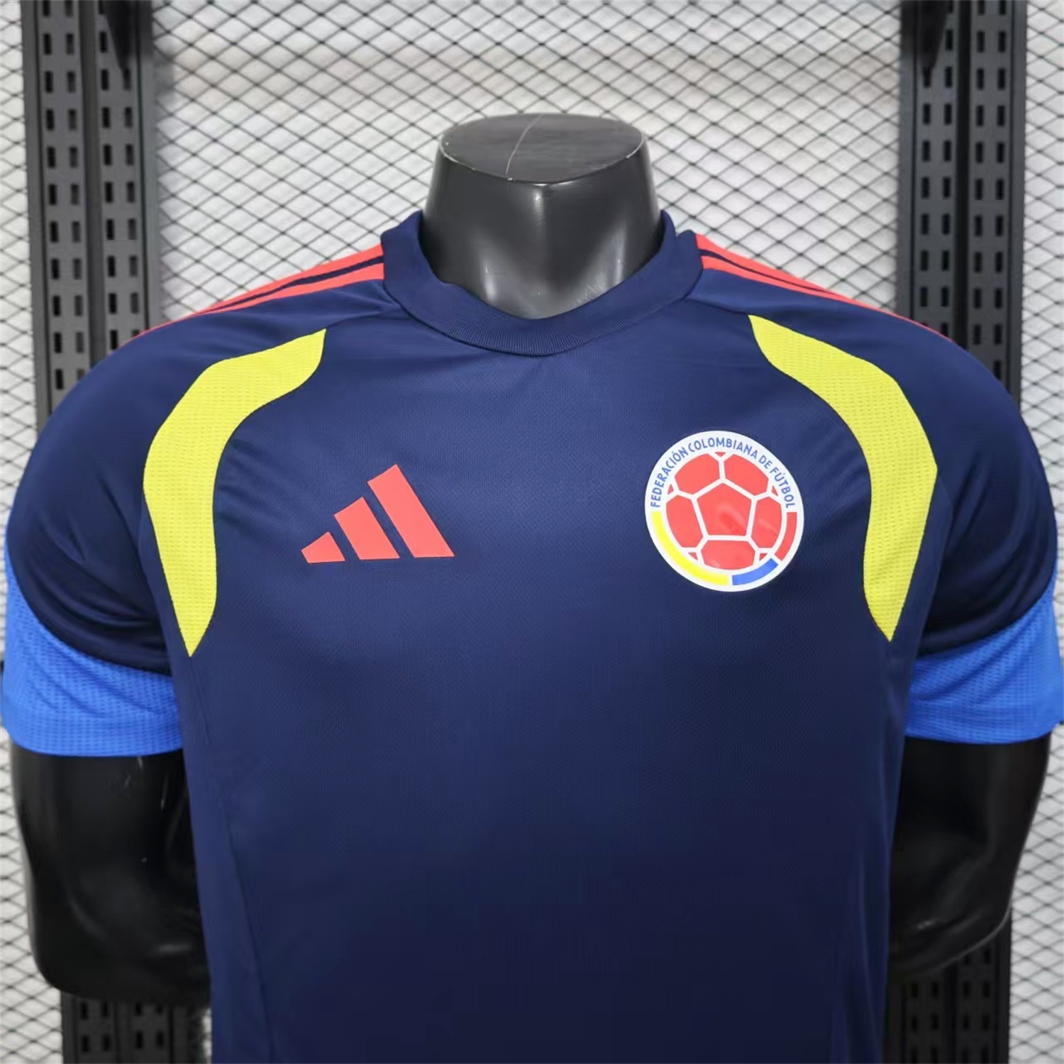 AlphaJersey-Colombia 2026 Dark Blue Pre-Match Training Jersey - Player Version