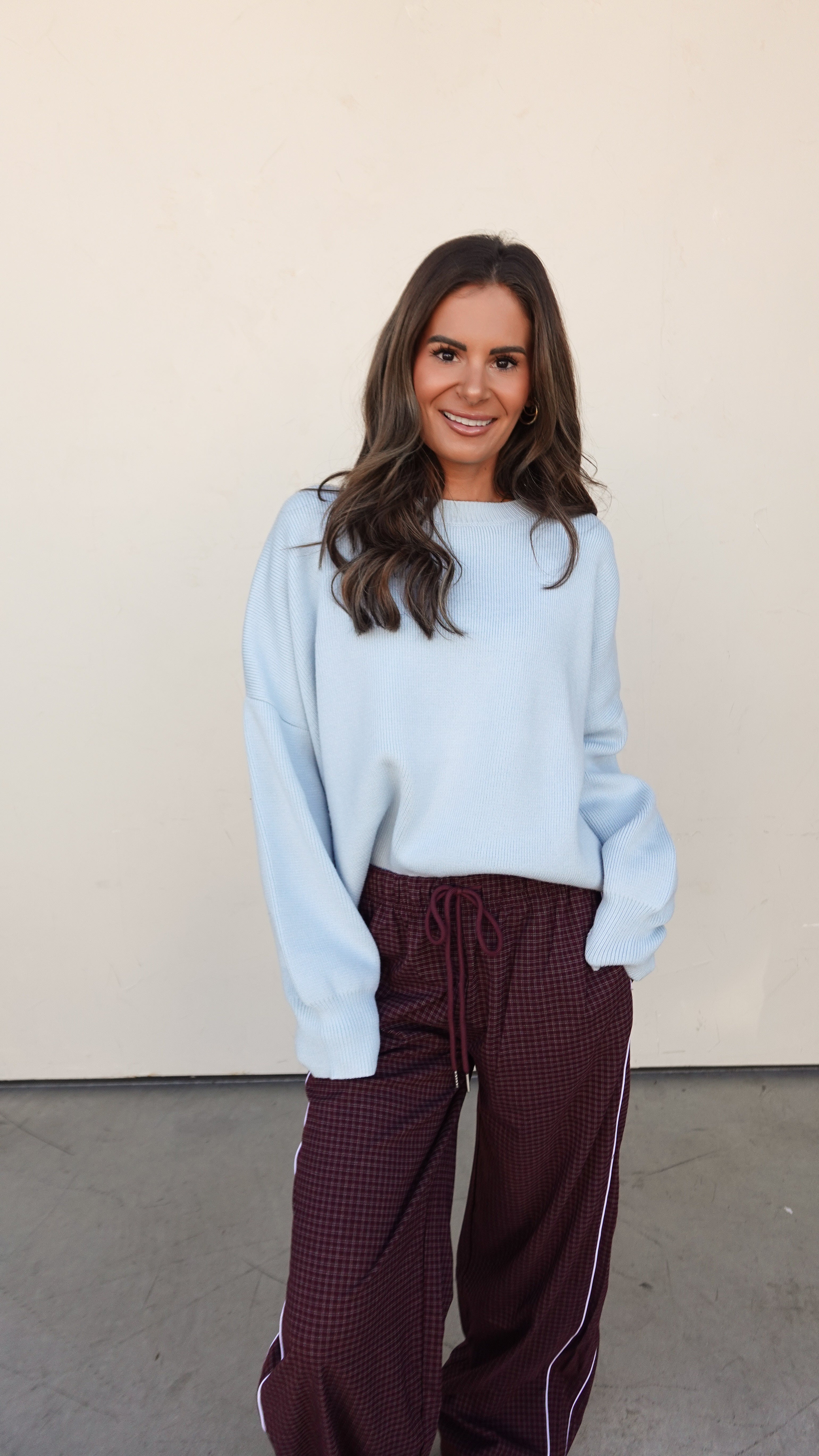 Baby Blue Slouchy Sweater | Elegant Women's Fashion by coolavocek