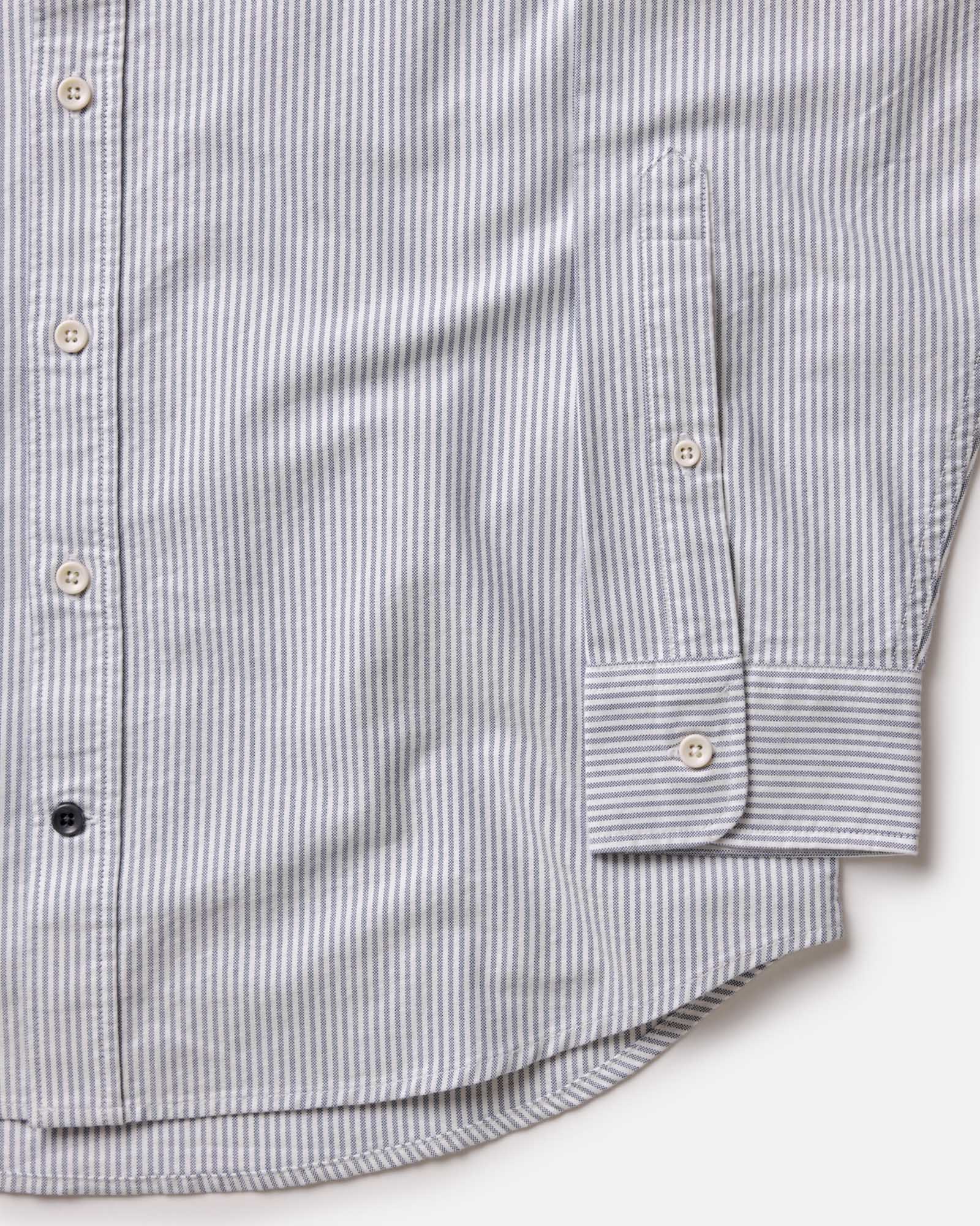 The Jack in Navy University Stripe Everyday Oxford | Modern Menswear by yycbvcnbmmnbm