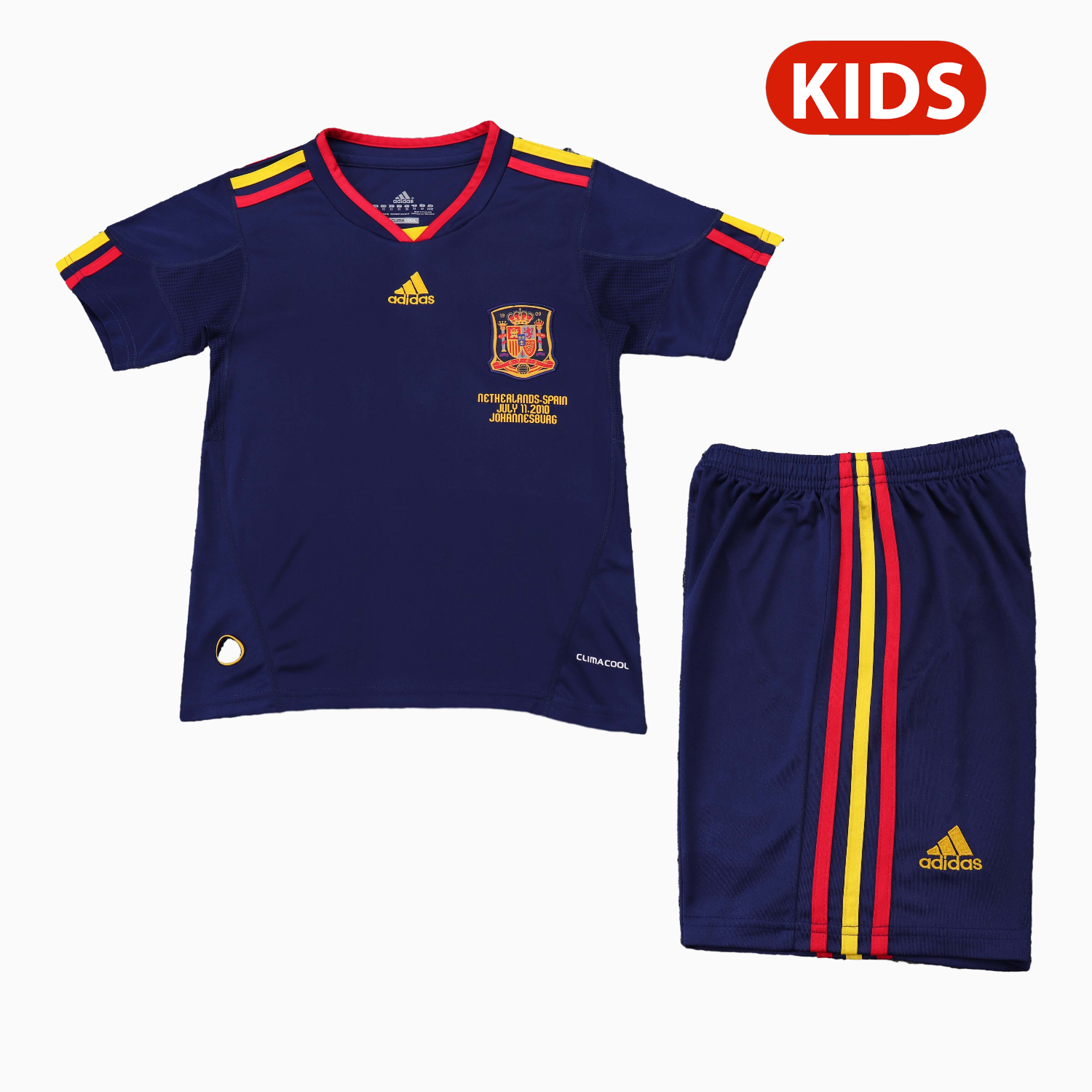 AlphaJersey-Retro Spain 2010 Away Kids Kit