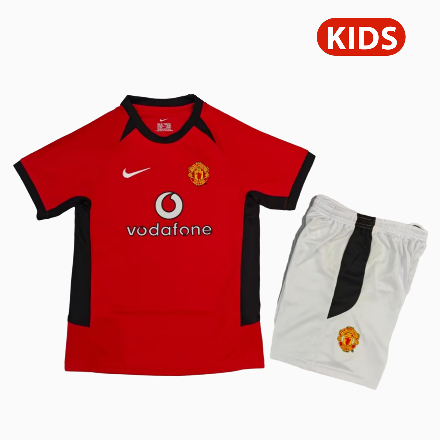 AlphaJersey-Retro Manchester United 2002-04 Home Kids Kit