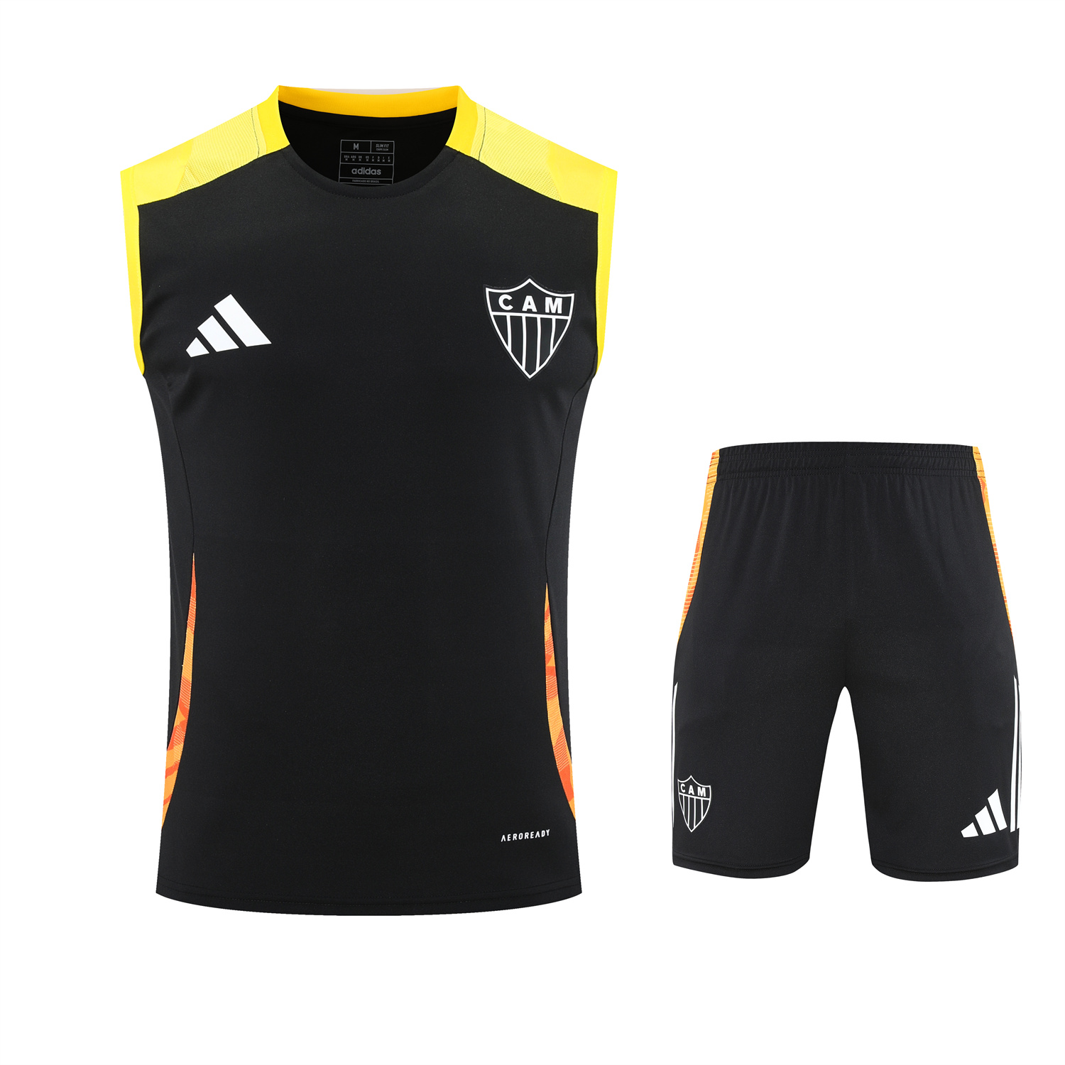 AlphaJersey-Atletico Mineiro 25-26 Vest Training Set - Black Vest With Black Shorts