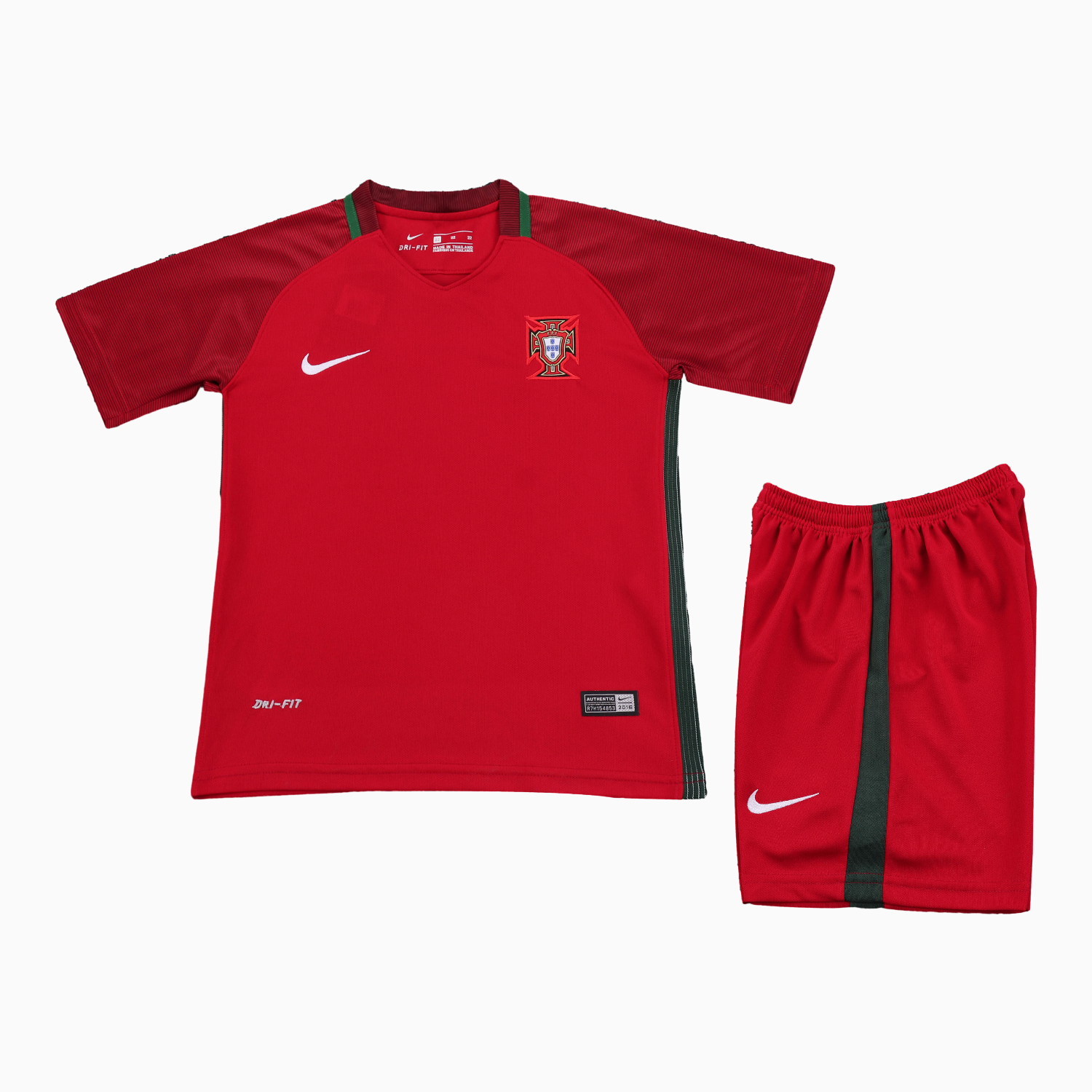 AlphaJersey-Retro Portugal 2016 Home Kids Kit