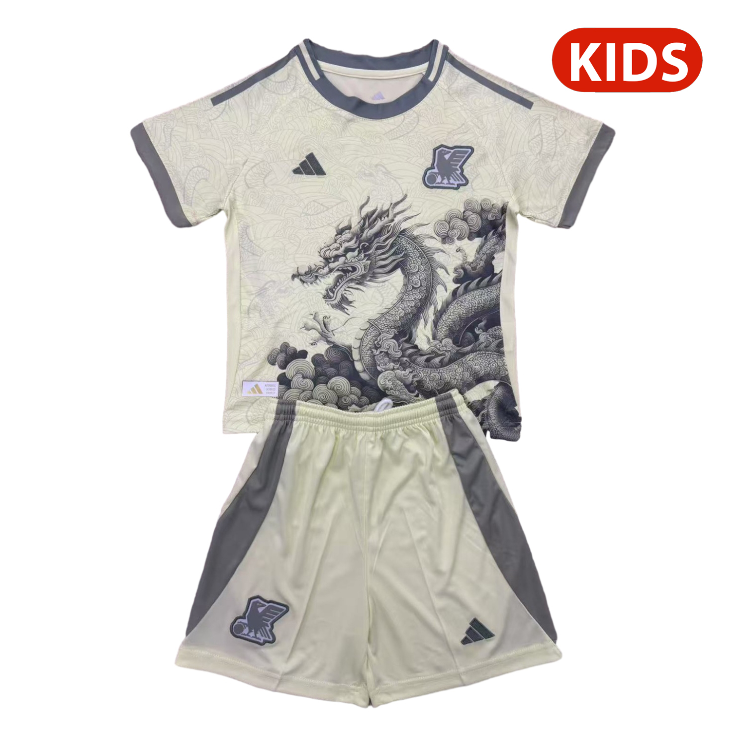 AlphaJersey-Japan 25-26 Light Yellow Black Loong Special Kids Kit