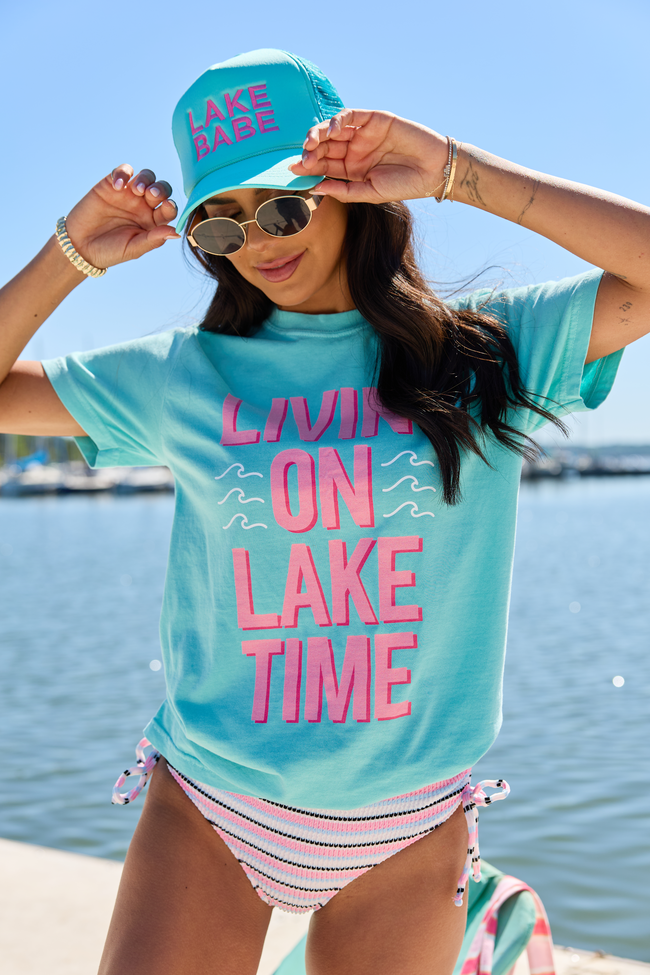 Livin' On Lake Time Mint Graphic Tee | Elegant Women's Fashion by coolavocek
