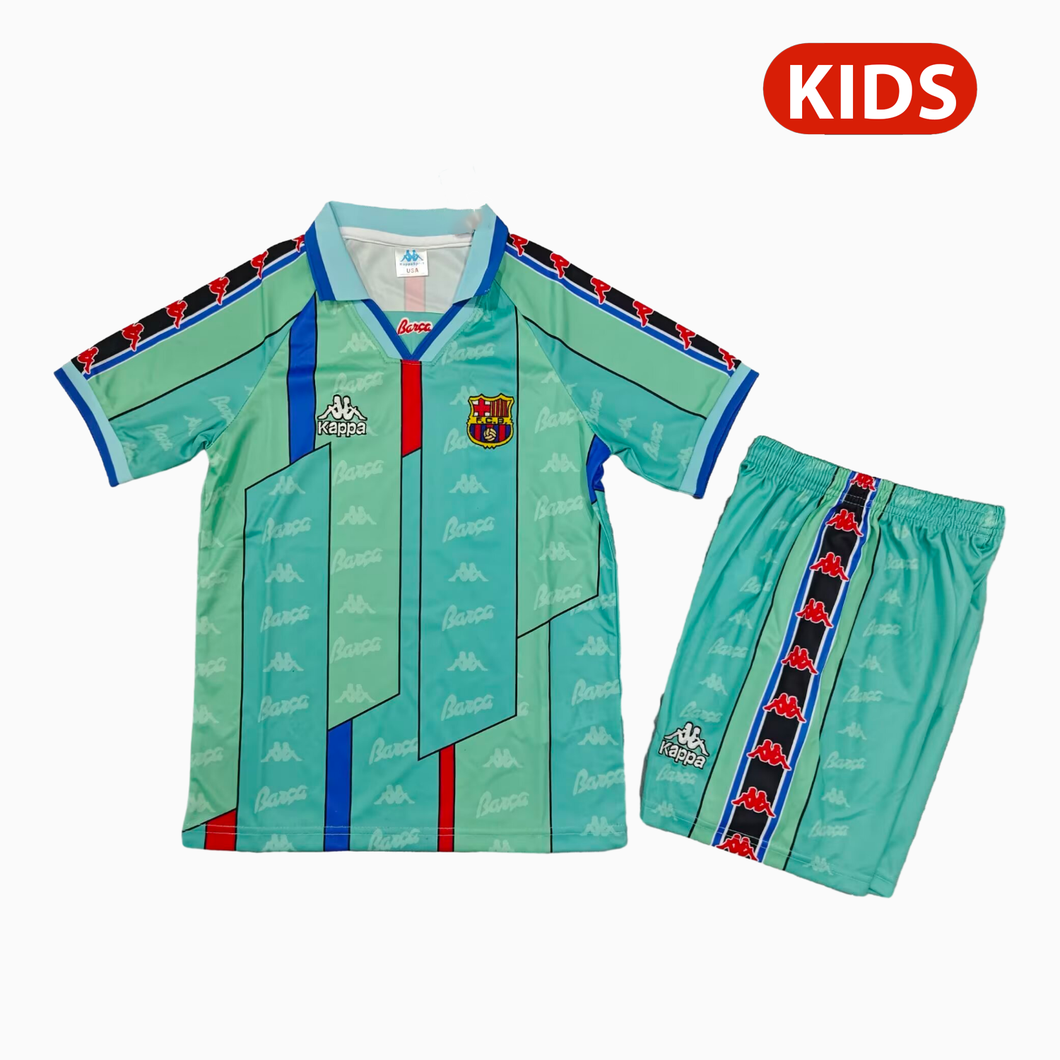AlphaJersey-Retro Barcelona 1996-97 Away Kids Kit
