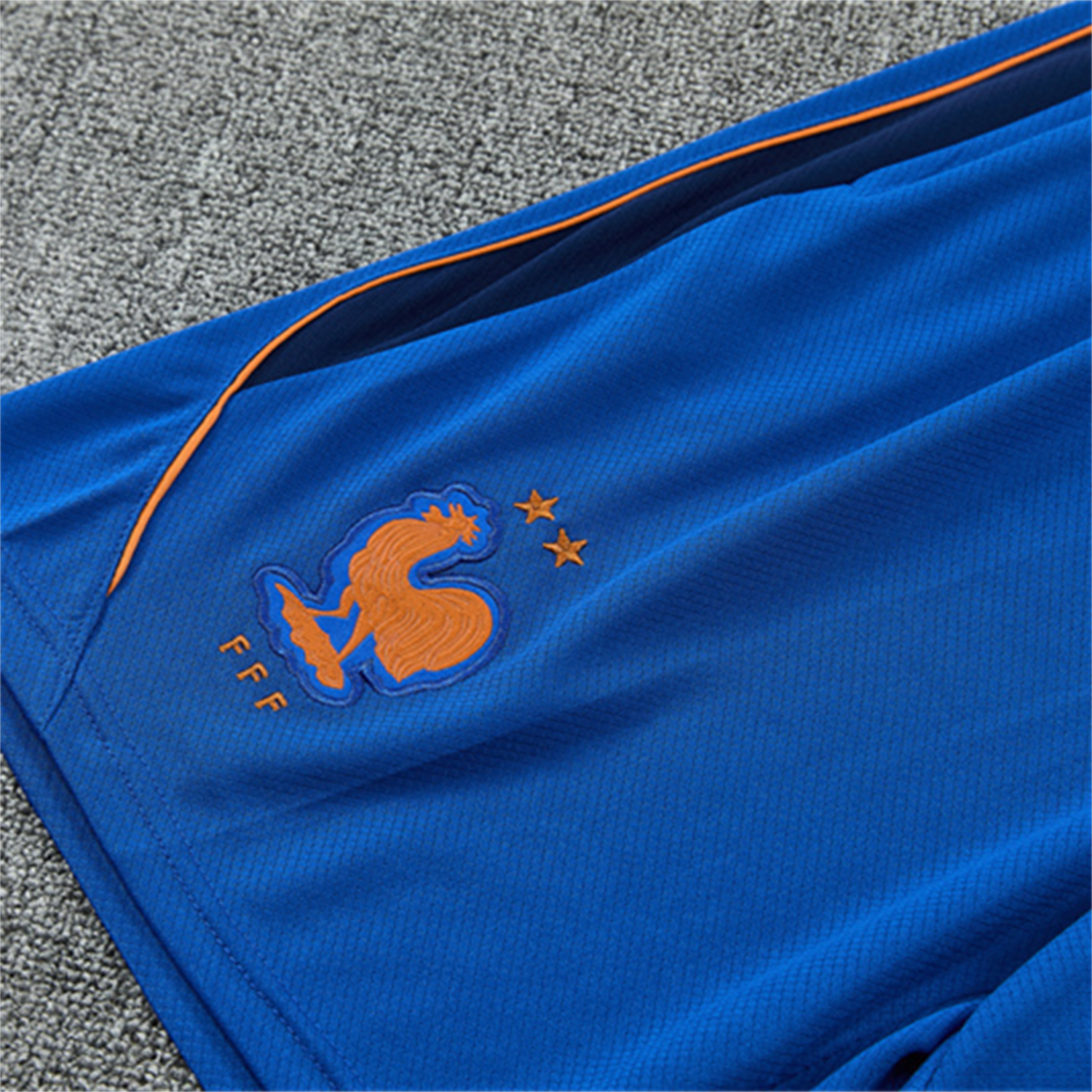 AlphaJersey-France 2026 Kids Short-Sleeve Training Set - Blue Top & Shorts