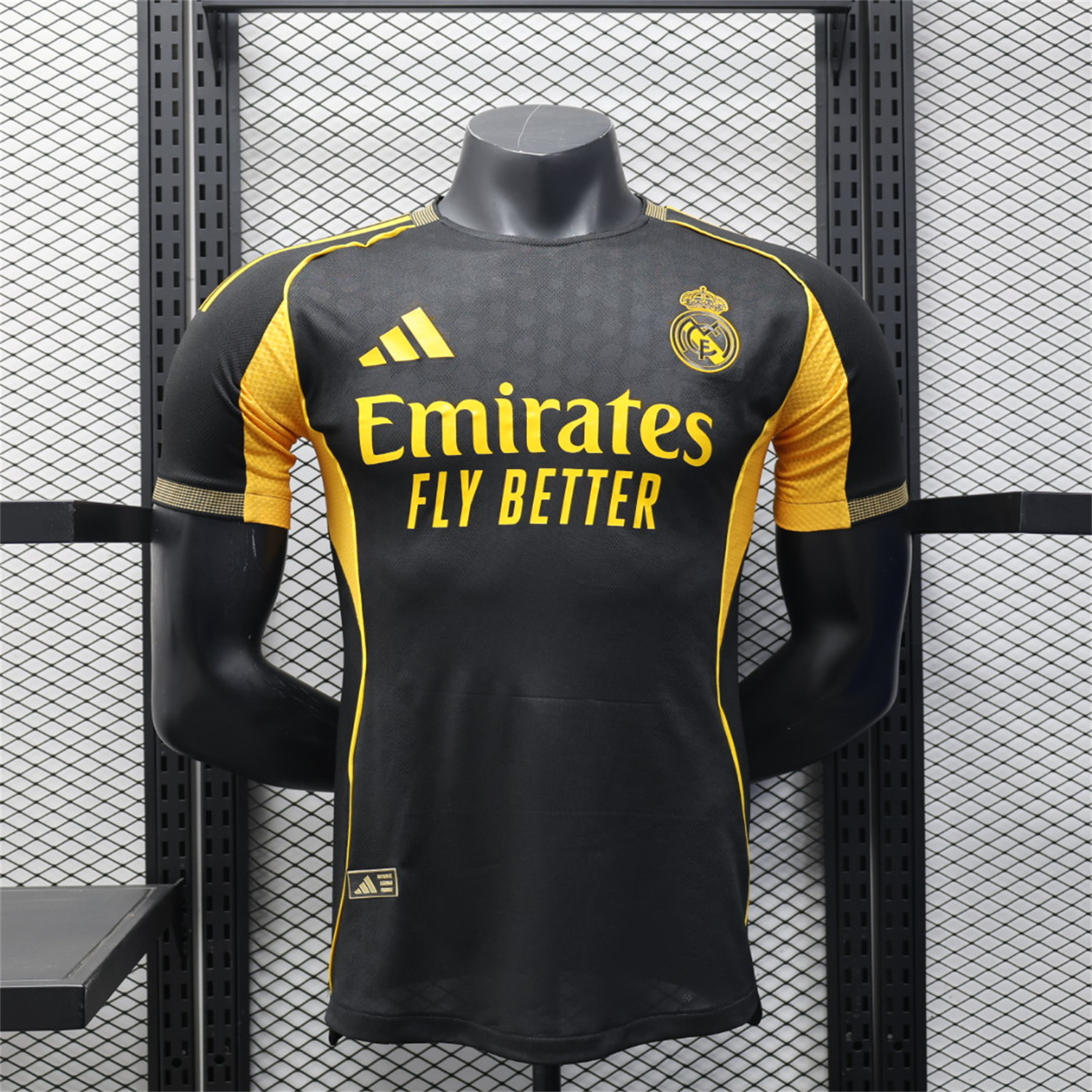 AlphaJersey-Real Madrid 25-26 Black Gold Special Edition Jersey - Player Version