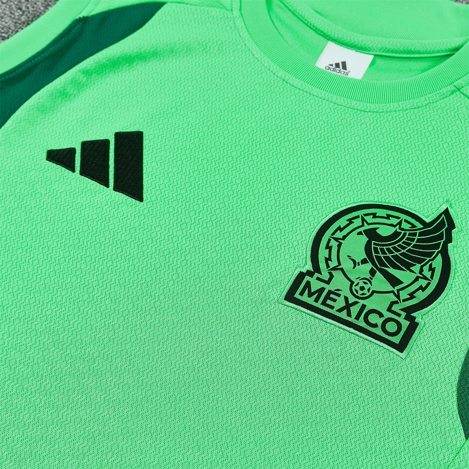 AlphaJersey-Mexico 2026 Vest Training Set - Green Vest and Black Shorts