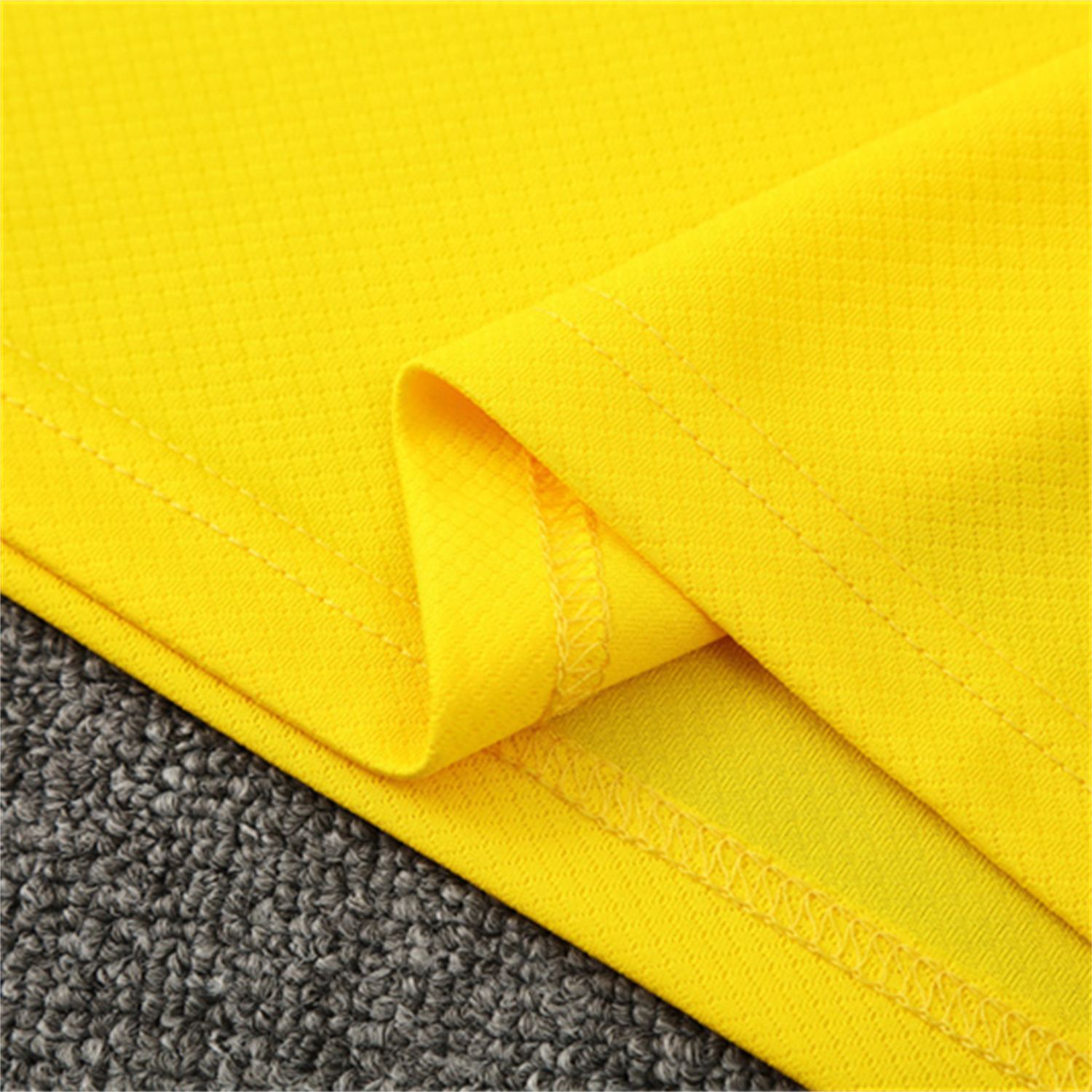 AlphaJersey-Brazil 25-26 Short-Sleeve Training Set - Yellow Top & Black Shorts