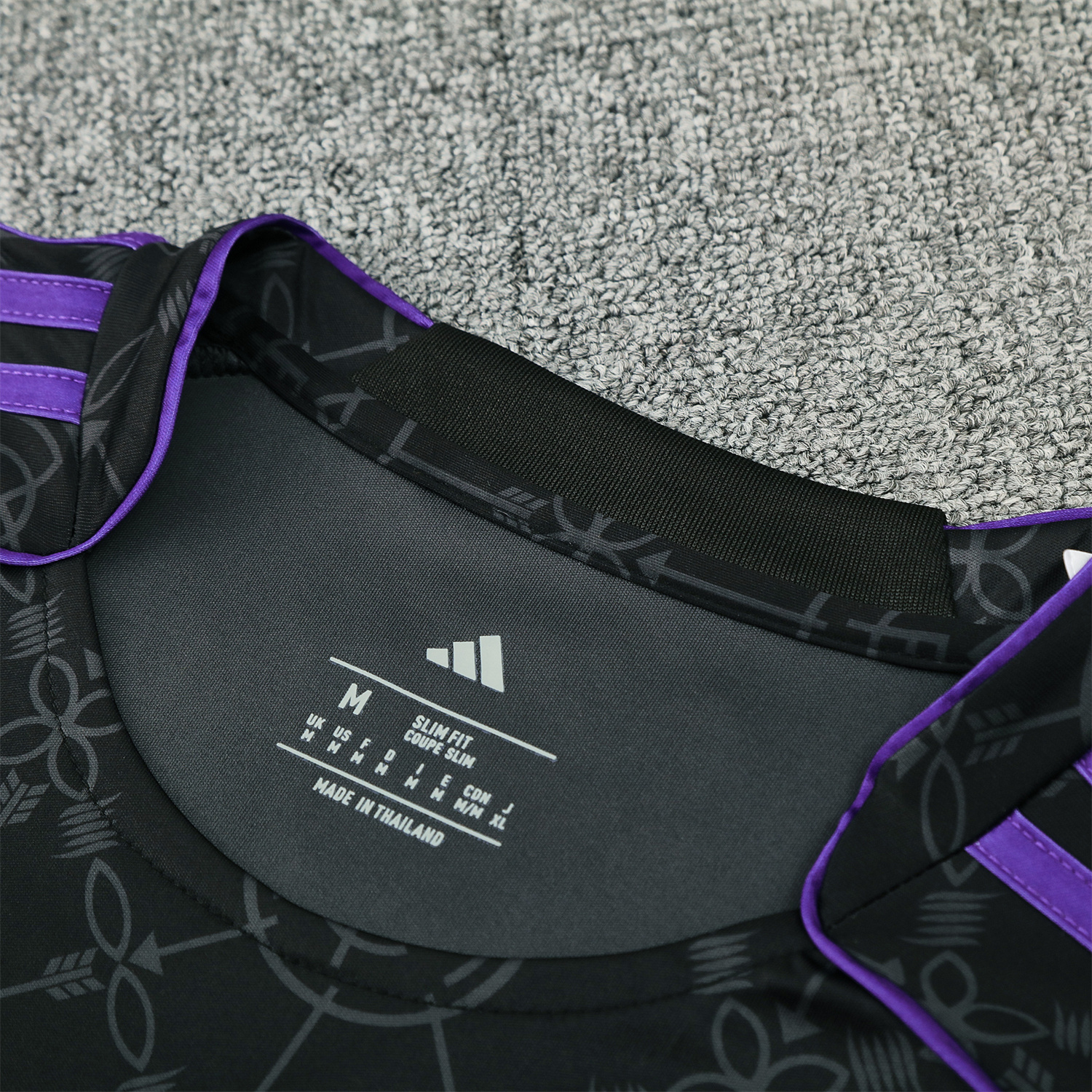 AlphaJersey-Real Madrid 25-26 Short-Sleeve Training Set - Blue Edge Black Top & Black Shorts