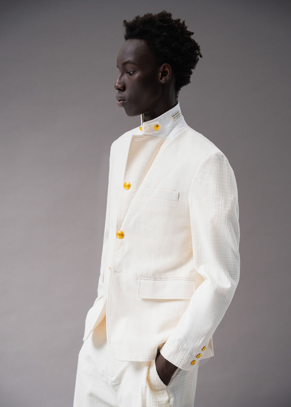 Off White Grid Blazer | Modern Menswear by yycbvcnbmmnbm
