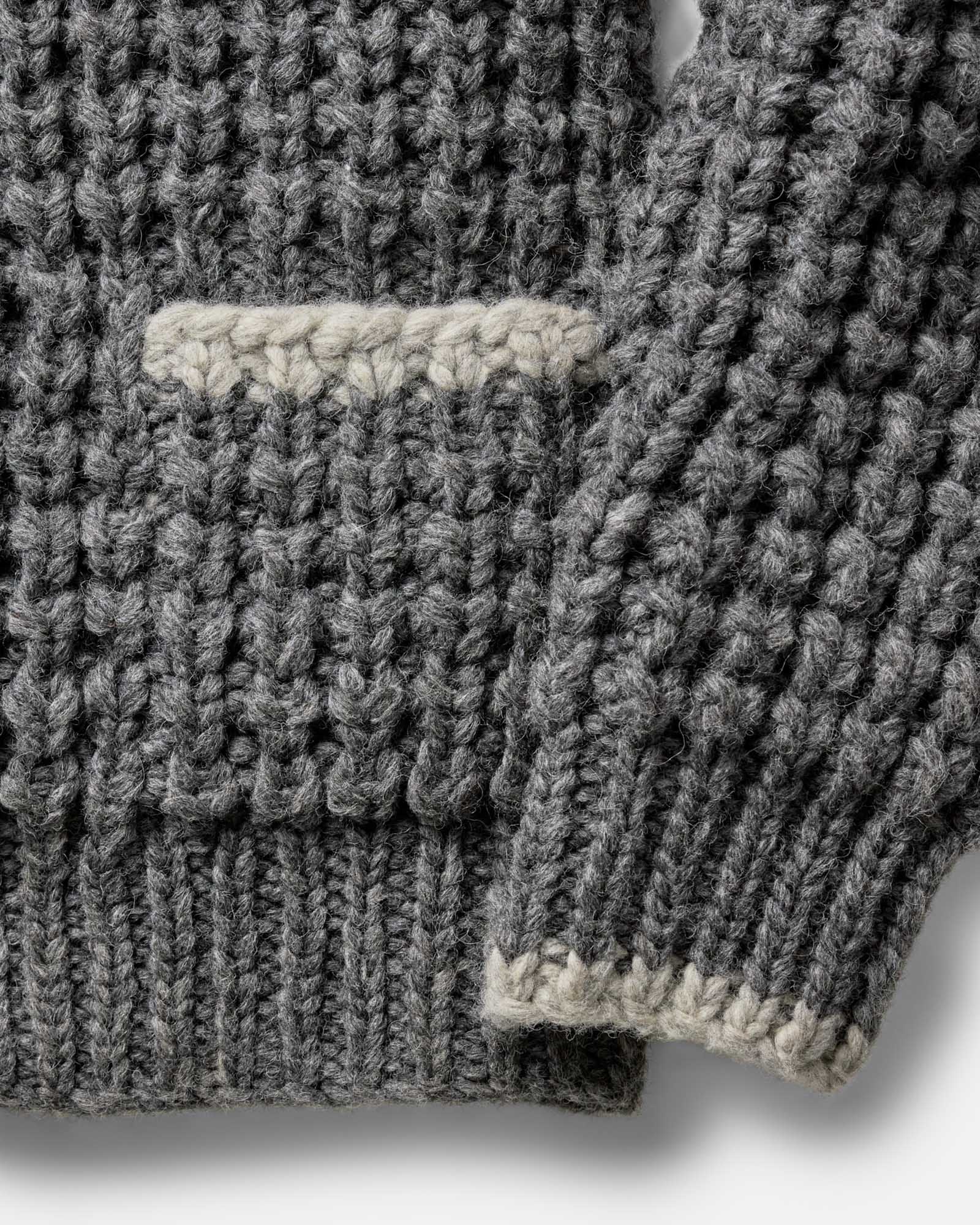 The Seawall Hand-Knit Sweater in Heather Graphite | Modern Menswear by yycbvcnbmmnbm