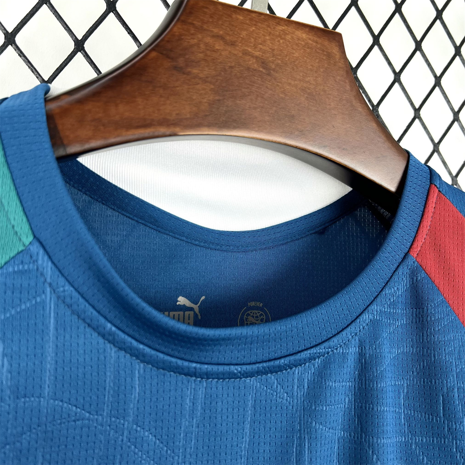 AlphaJersey-Portugal 2026 Muted Blue With Emerald Green Pre-Match Jersey - Fans Version