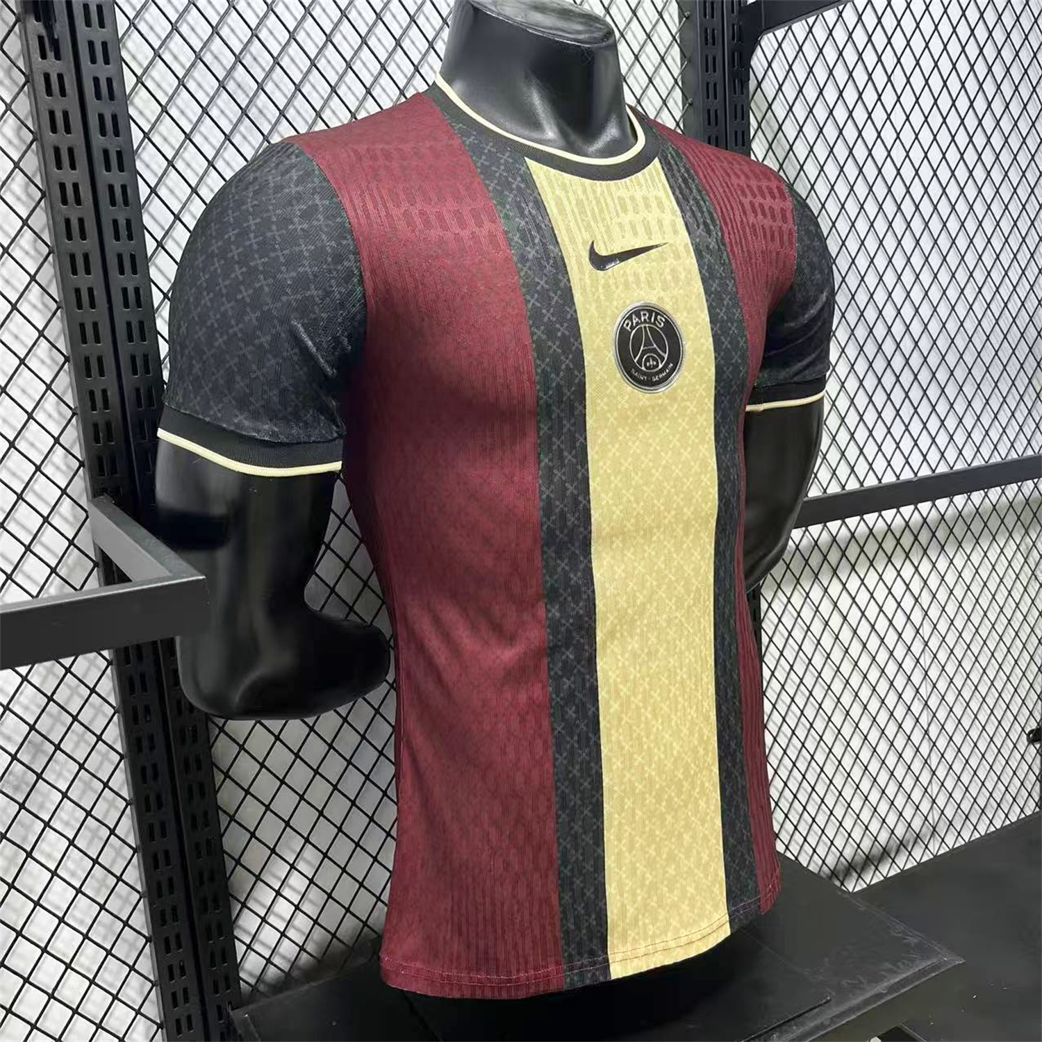 AlphaJersey-Paris Saint-Germain PSG 25-26 Red And Yellow Stripes Special Jersey - Player Version