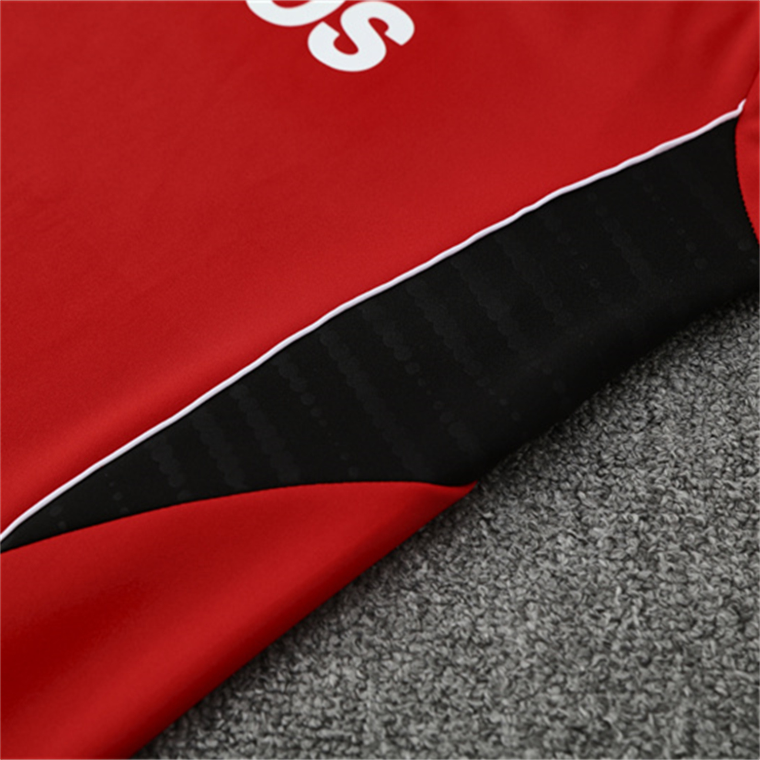 AlphaJersey-Manchester United 25-26 Long Sleeves Training Set - Red Top & Black Pants