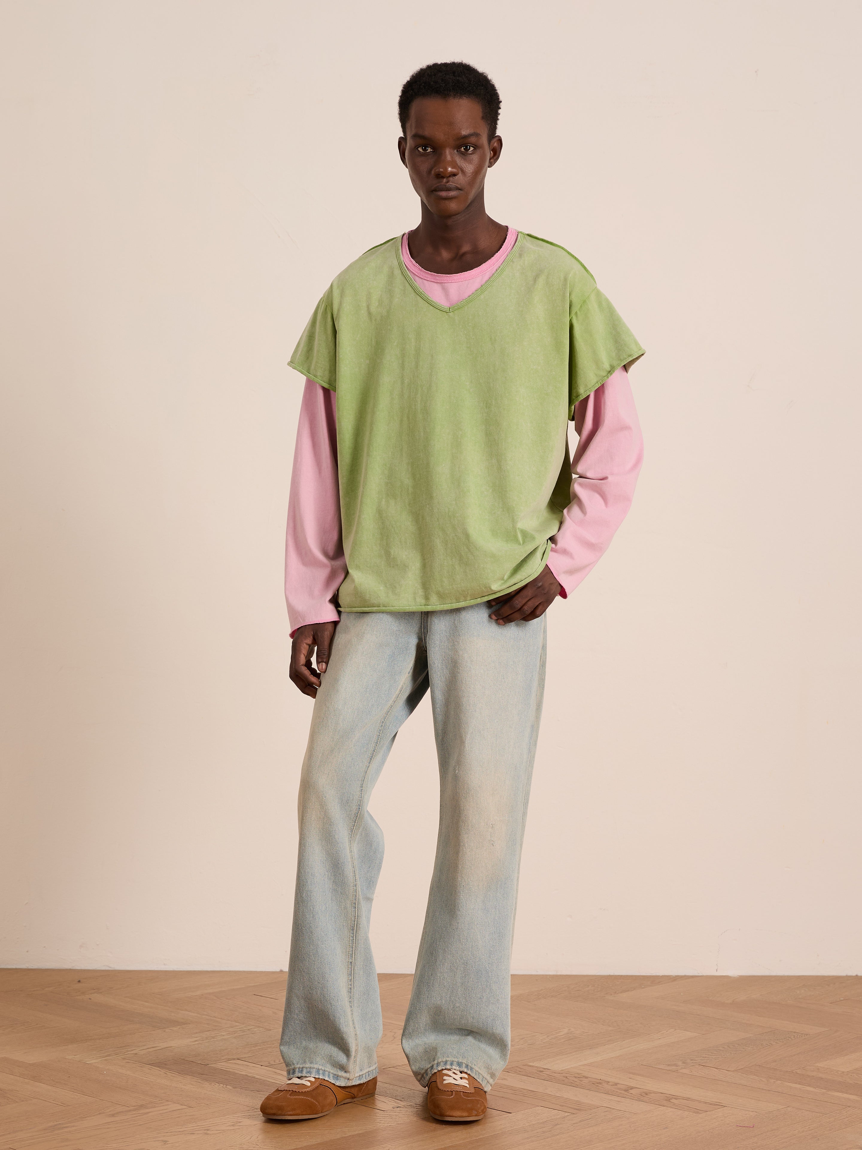 Double Layer LS Tee | Modern Menswear by yycbvcnbmmnbm