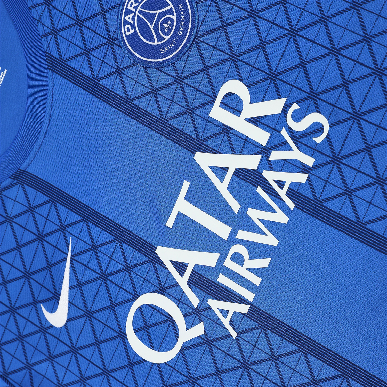 AlphaJersey-Paris Saint-Germain PSG 25-26 Short-Sleeve Training Set - Blue Top & Deep Blue Shorts