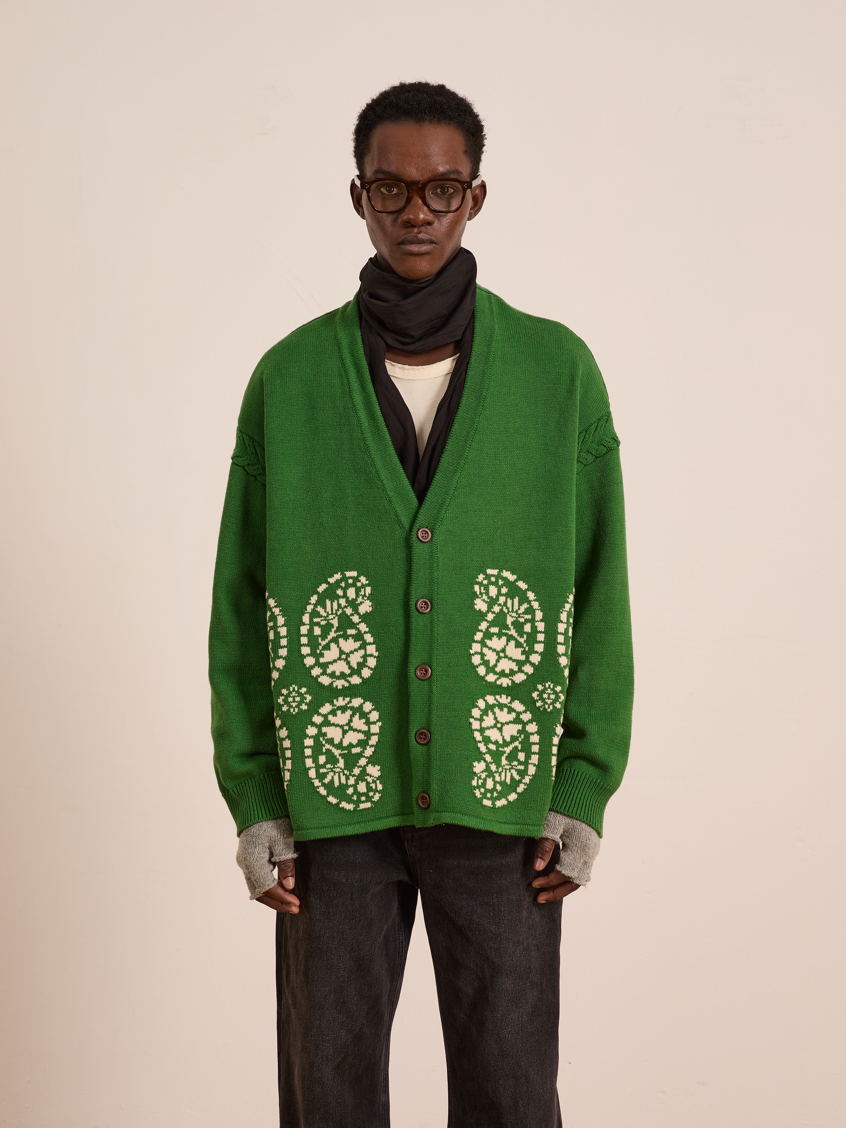 Paisley Knit Cardigan | Modern Menswear by yycbvcnbmmnbm