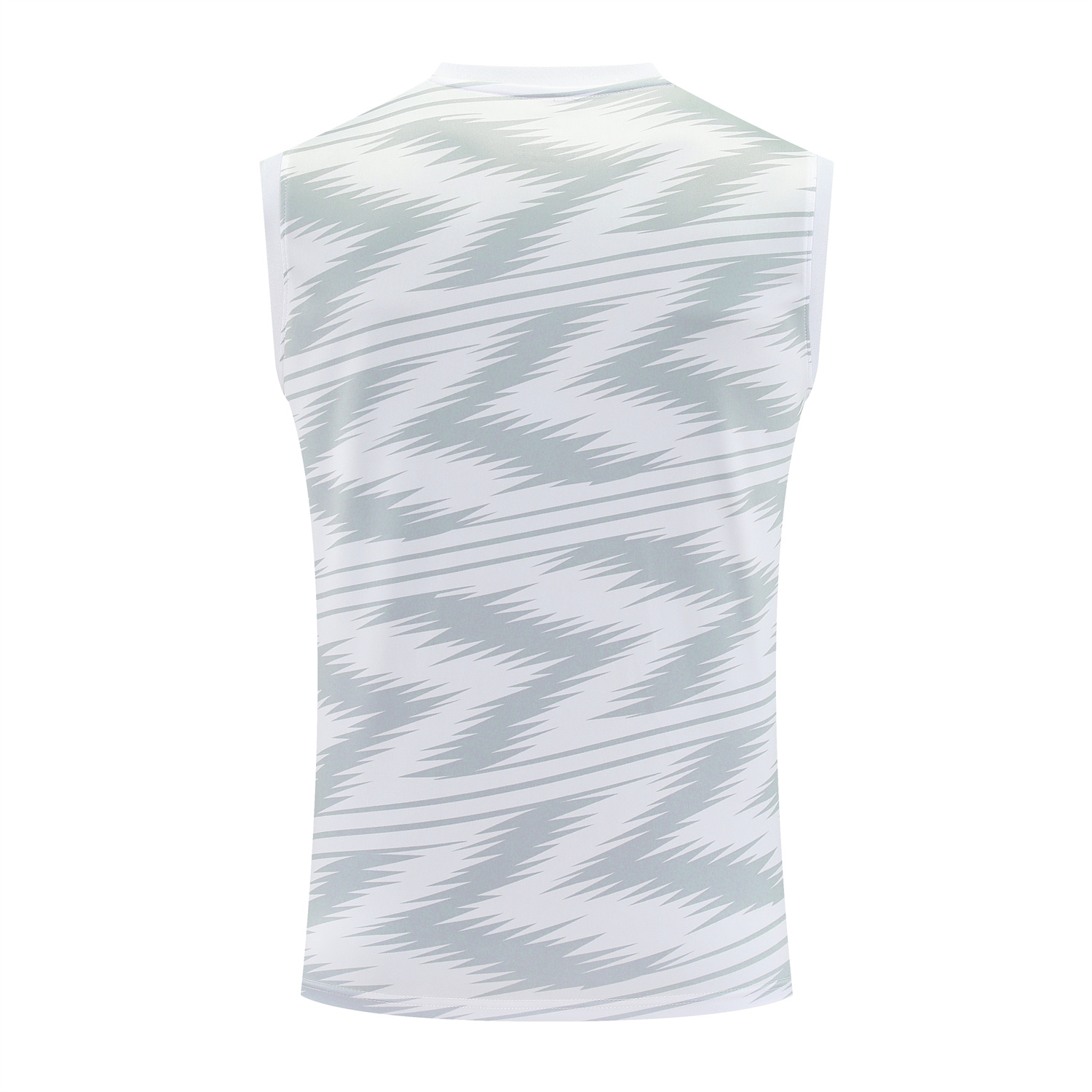 AlphaJersey-Real Madrid 25-26 Vest Training Set - Grey Arrow Pattern Vest & Black Shorts