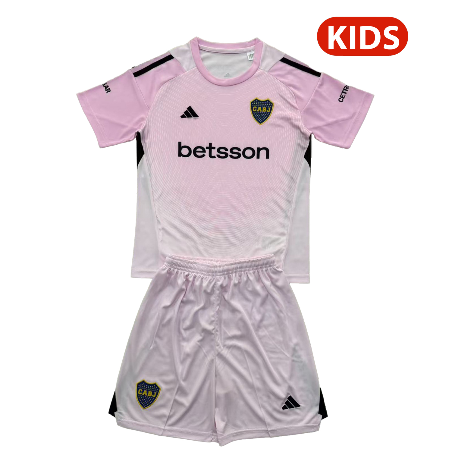 AlphaJersey-Boca Juniors 25-26 Pink Goalkeeper Kids Kit