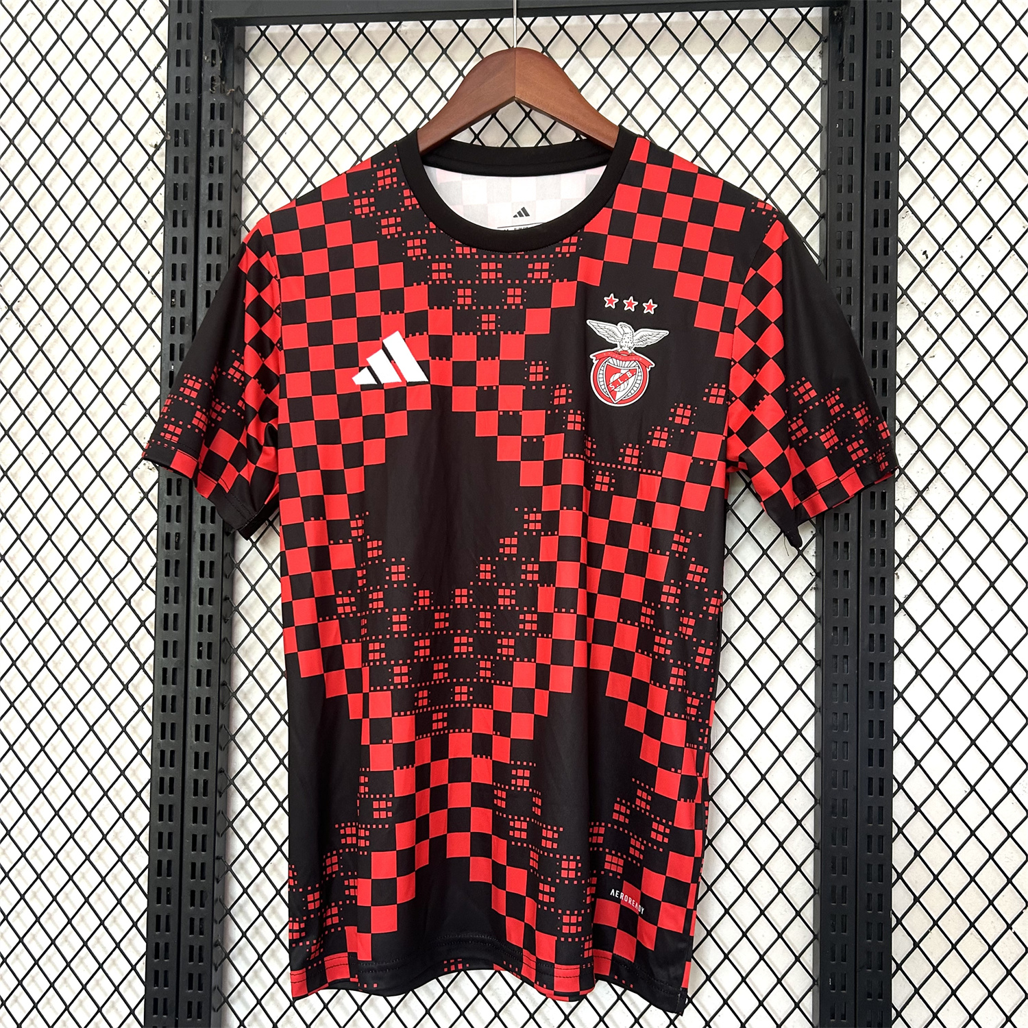 AlphaJersey-Benfica 25-26 Black Red Pre-Match Training Jersey - Fans Version
