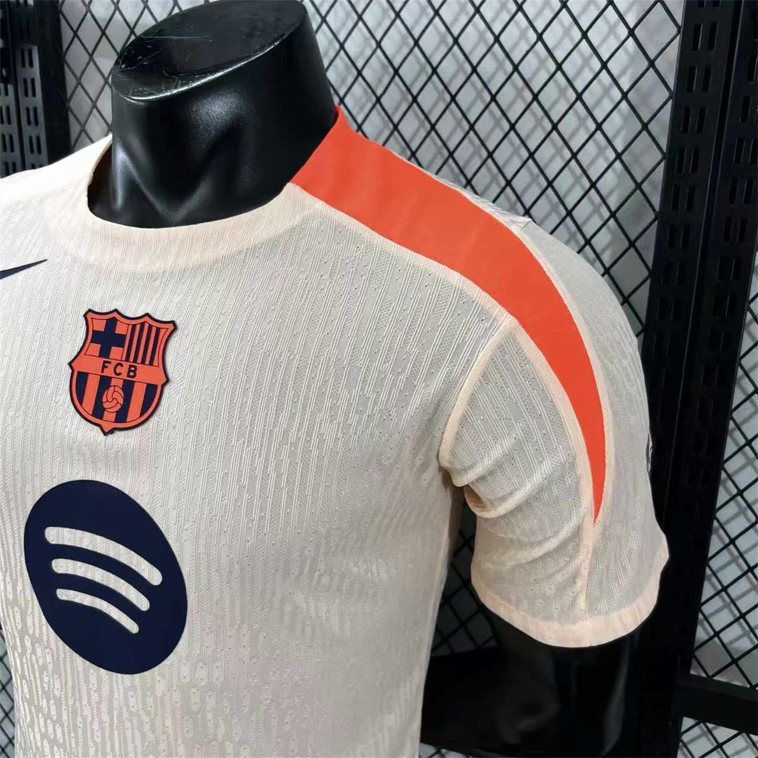 AlphaJersey-Barcelona 25-26 Beige Pre-Match Jersey - Player Version