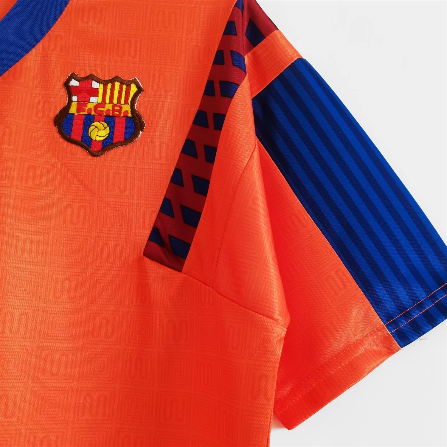 AlphaJersey-Retro Barcelona 1991-92 Away Orange Jersey
