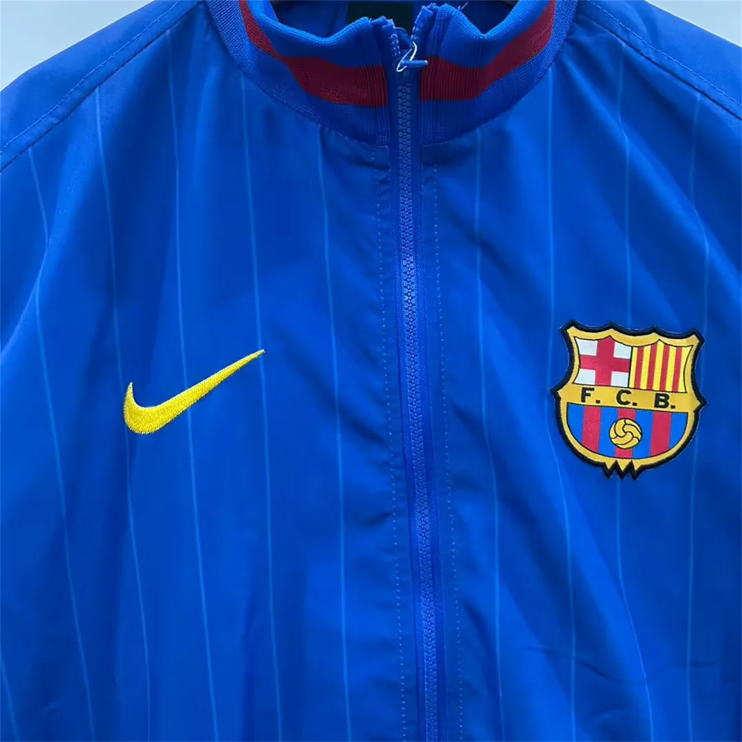 AlphaJersey-Barcelona 25-26 Windbreaker Jacket - Dark Blue