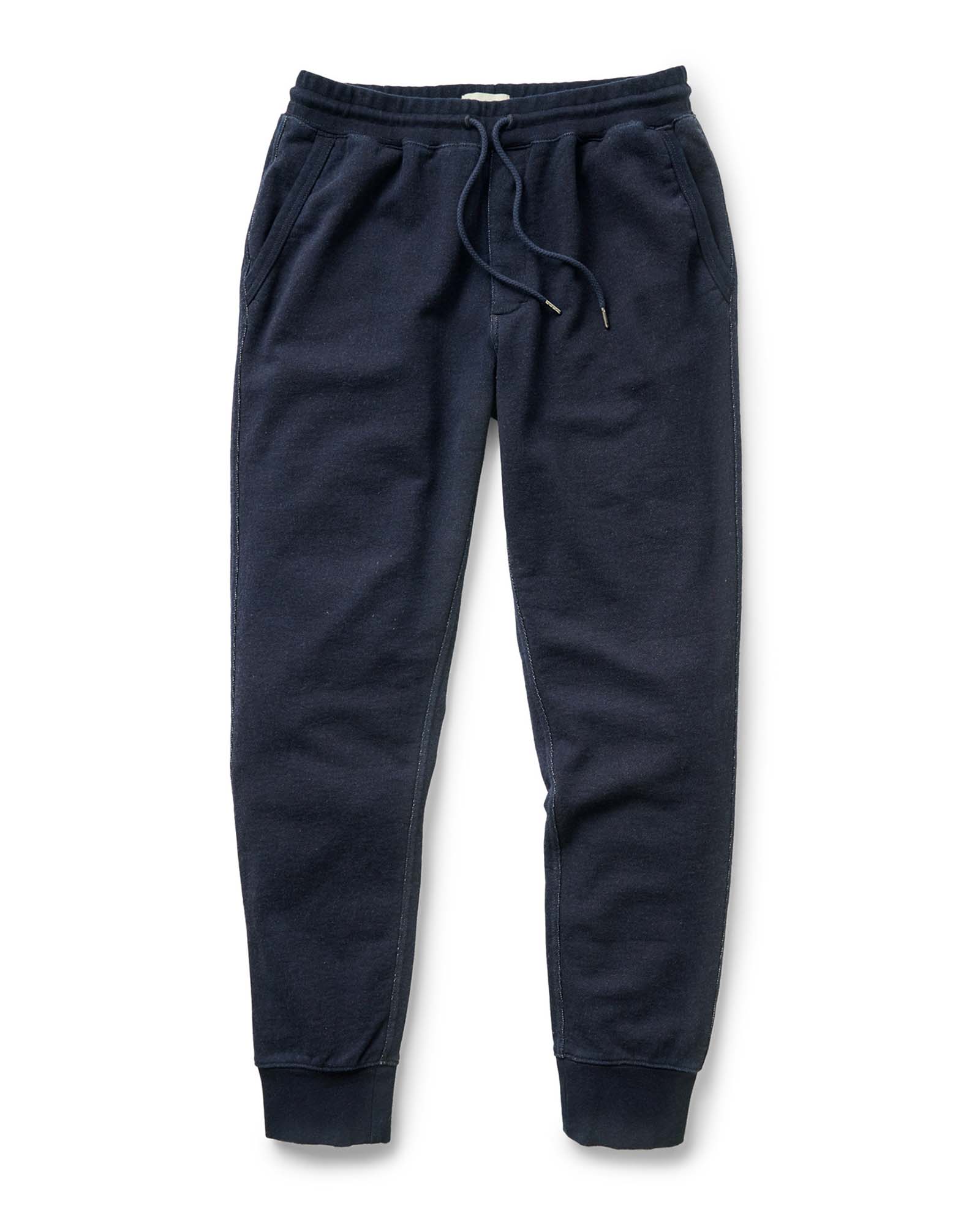 The Sunset Pant in Rinsed Indigo Terry | Modern Menswear by yycbvcnbmmnbm