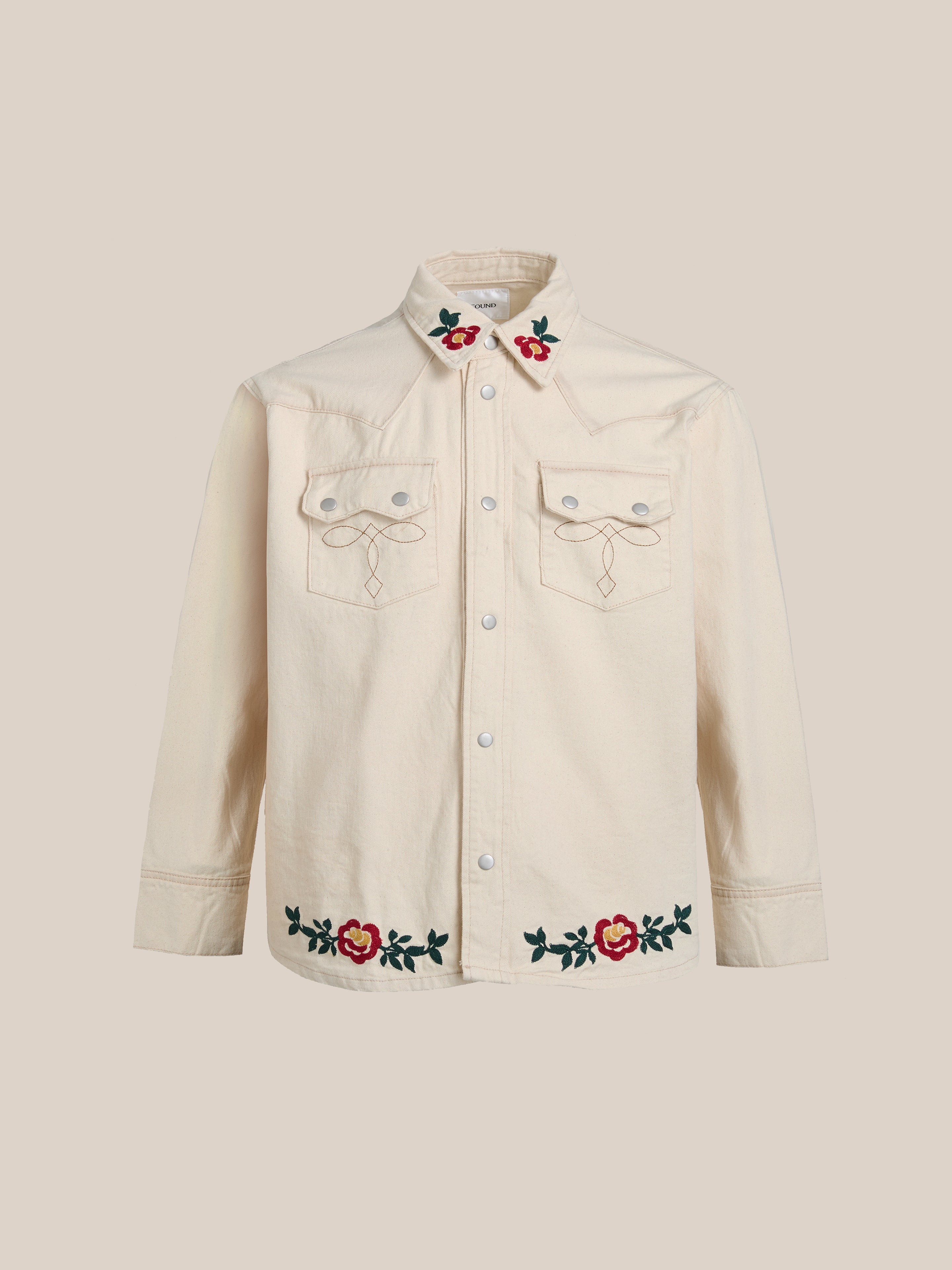 Western Floral Denim Shirt | Modern Menswear by yycbvcnbmmnbm