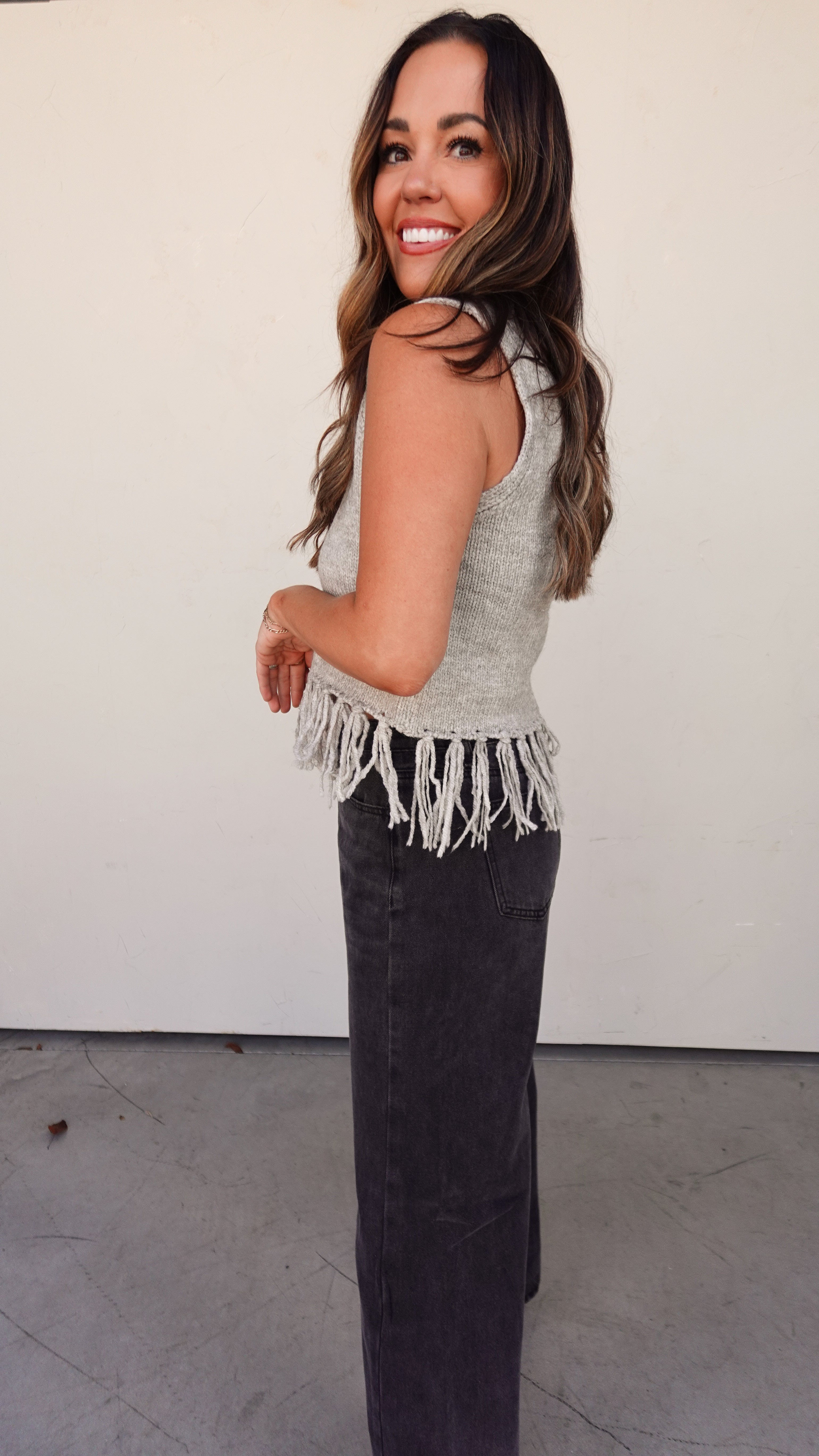 Washed Black Wide Leg Denim | Elegant Women's Fashion by coolavocek
