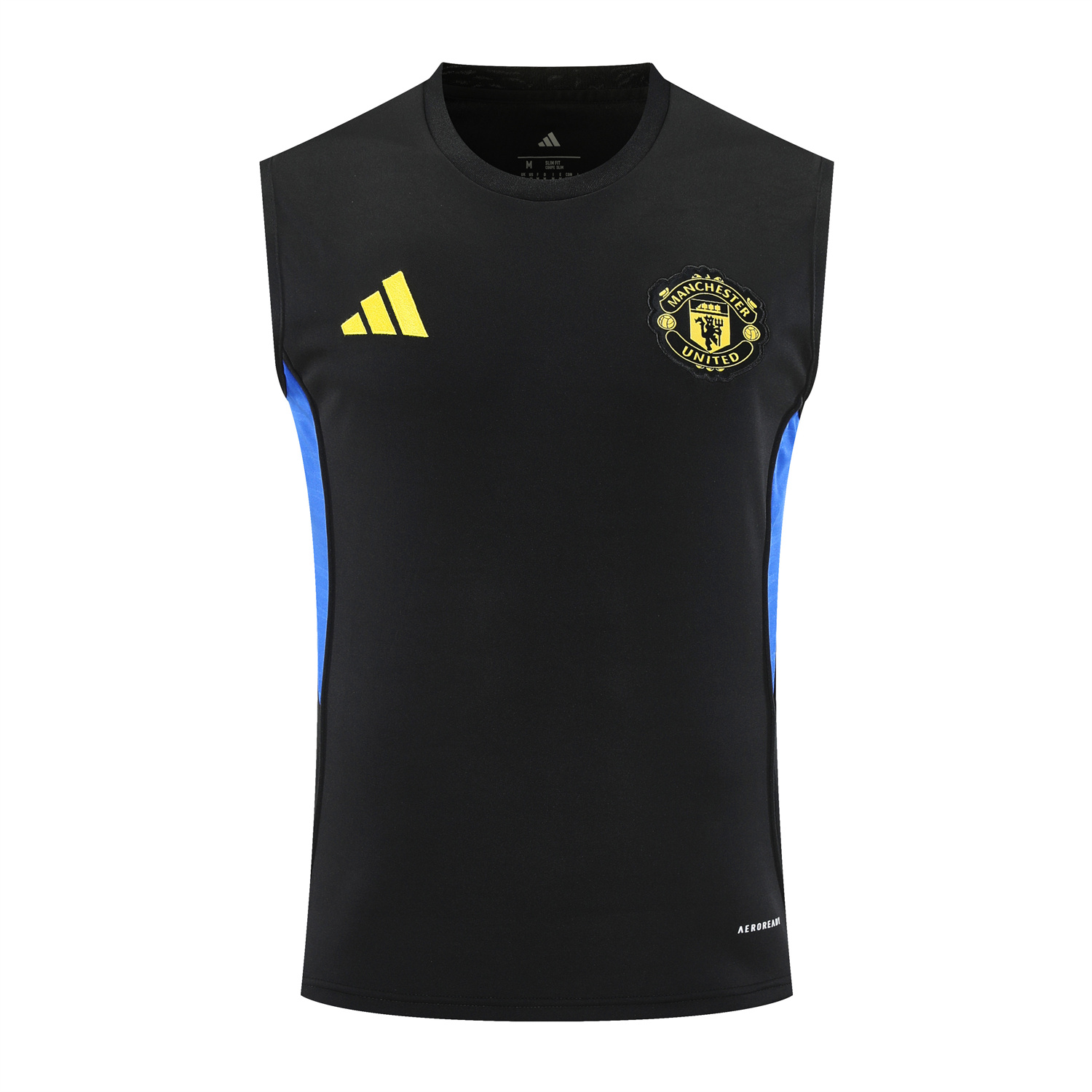AlphaJersey-Manchester United 25-26 Vest Training Set - Black And Light Grey Vest & Black Shorts