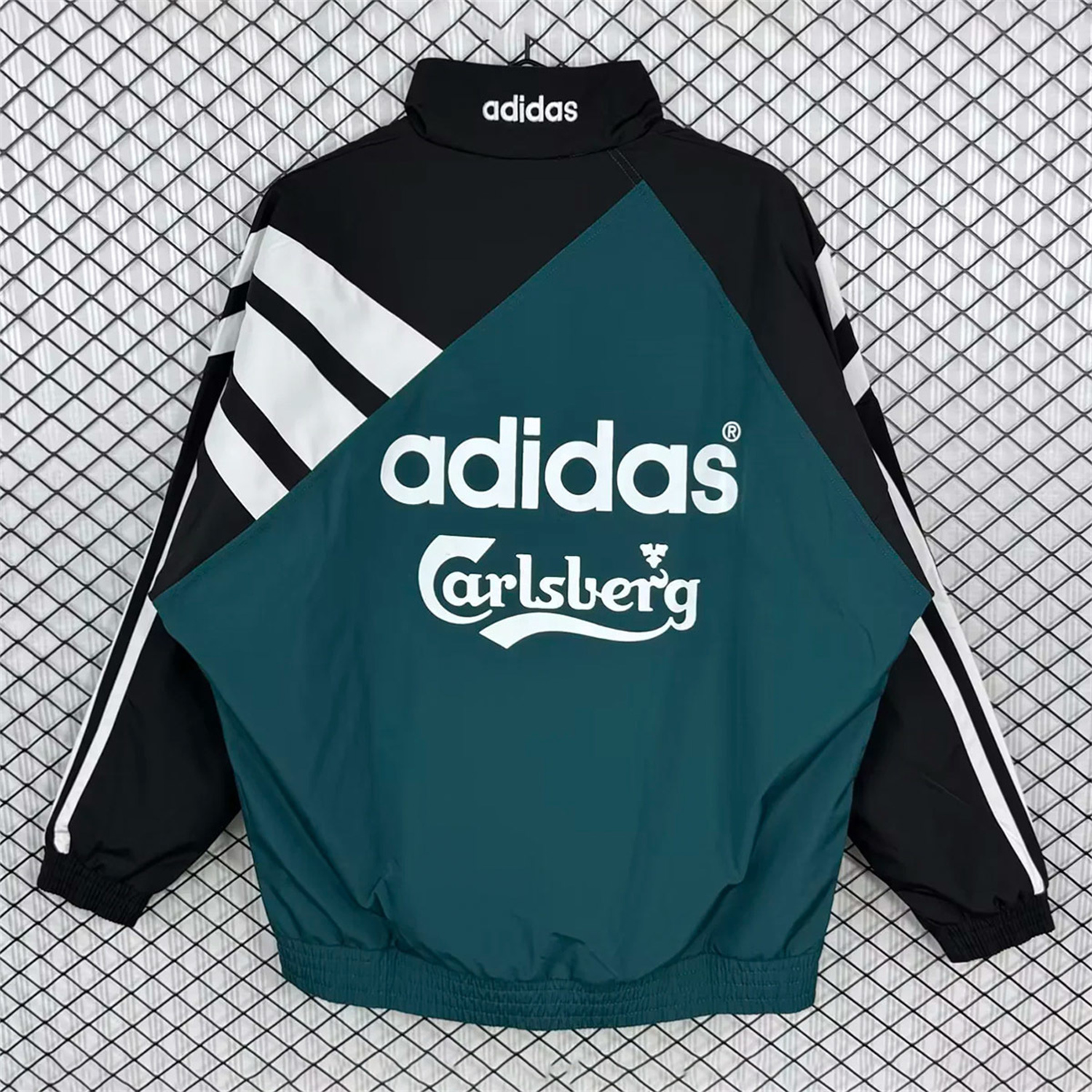 AlphaJersey-Retro Liver.pool 1995-96 Green And Black Windbreaker