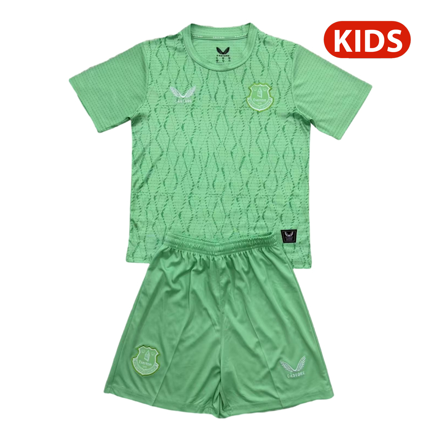 AlphaJersey-Everton 25-26 Green Goalkeeper Kids Kit