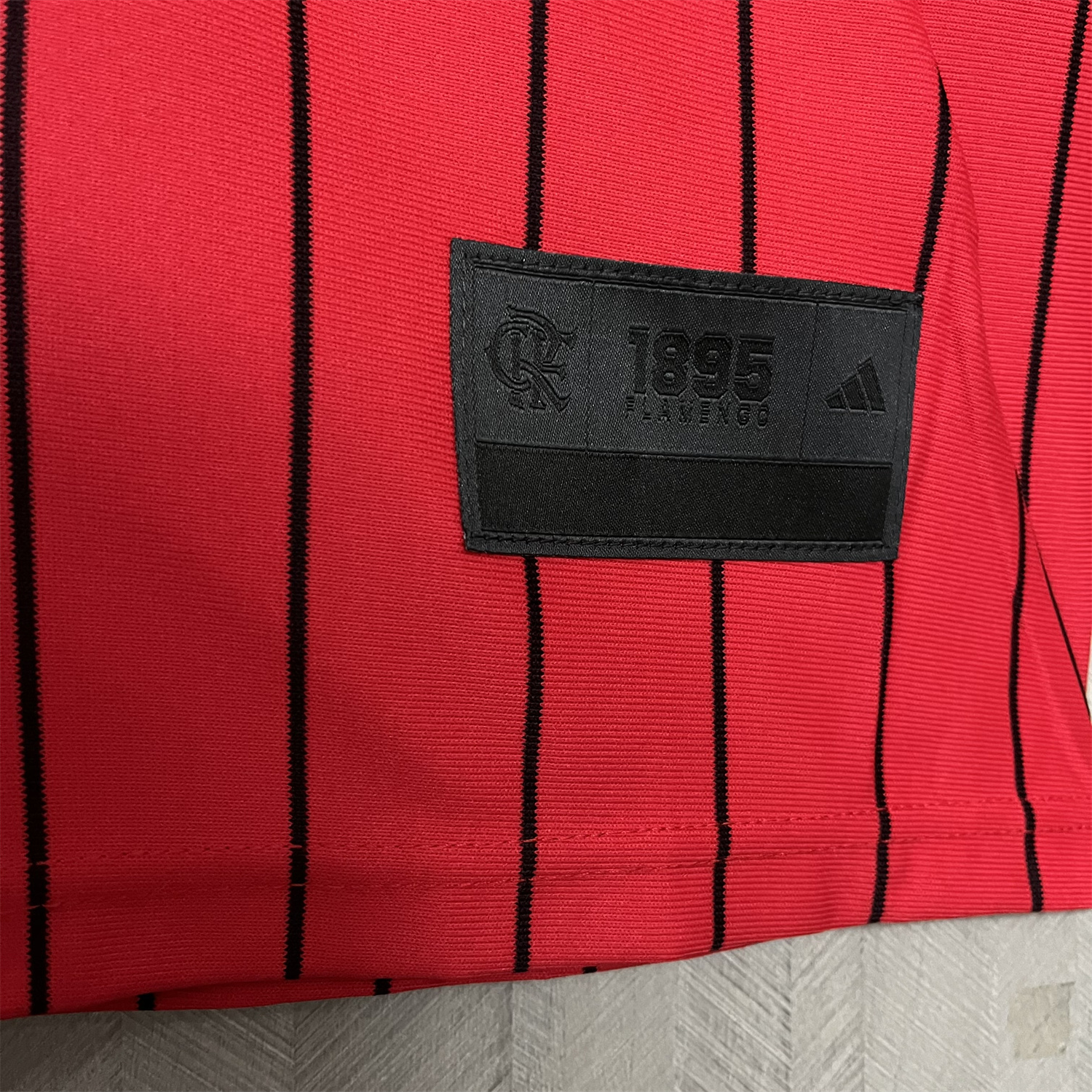 AlphaJersey-Flamengo 25-26 Red Baseball Jersey with Black Stripes