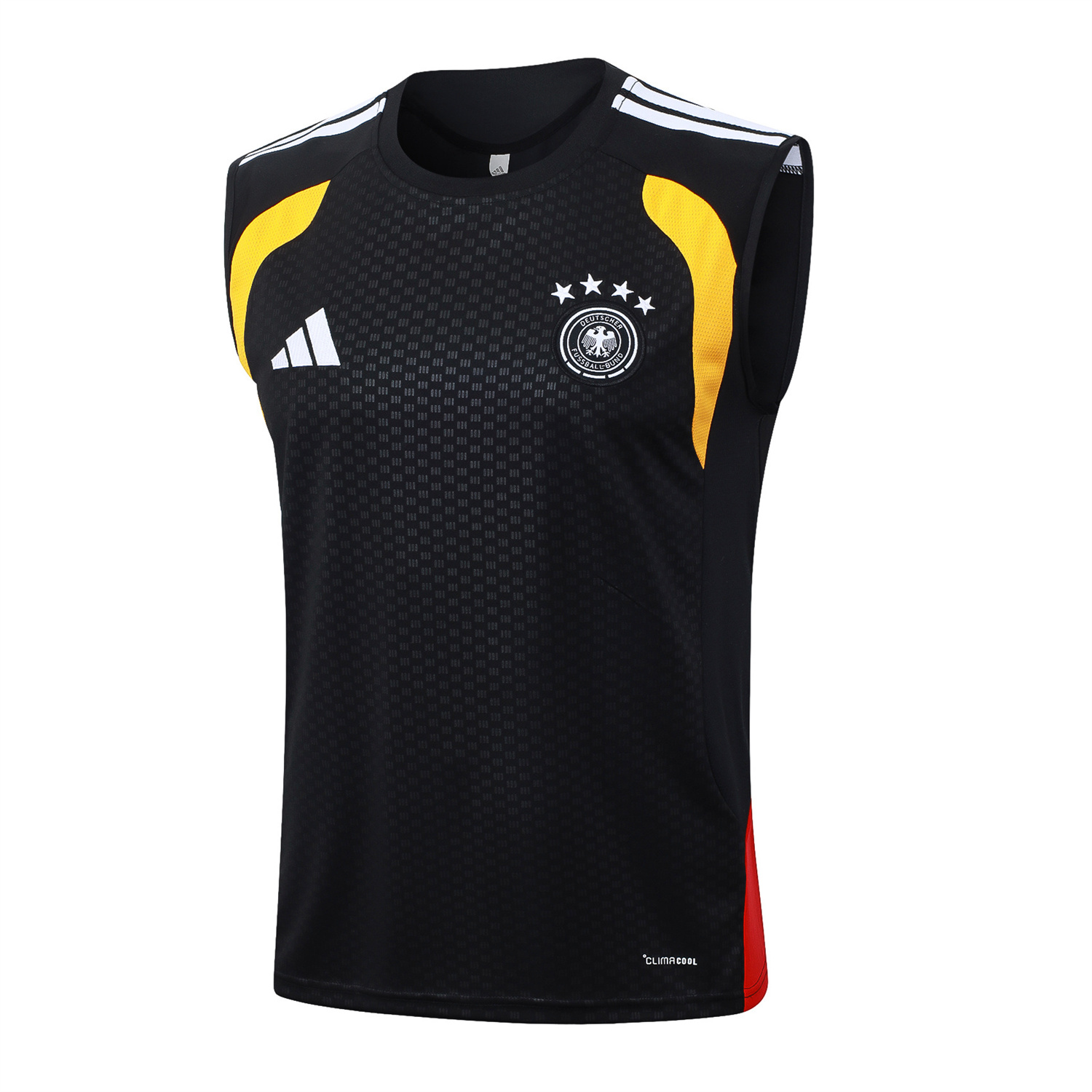 AlphaJersey-Germany 2026 Vest Training Set - Black Vest and Black Shorts