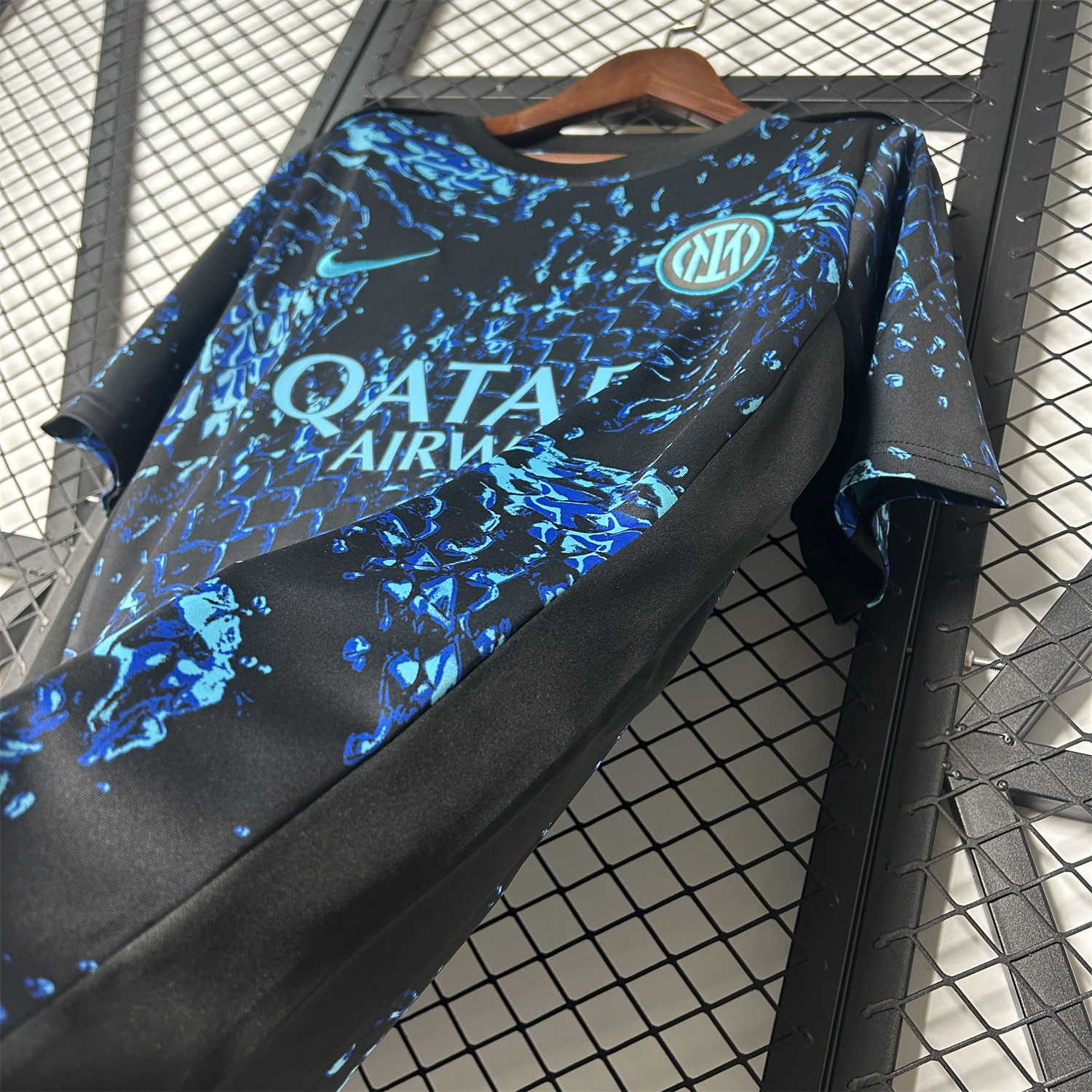 AlphaJersey-Inter Milan 25-26 Blue Snake Pattern Pre-Match Training Jersey - Fans Version