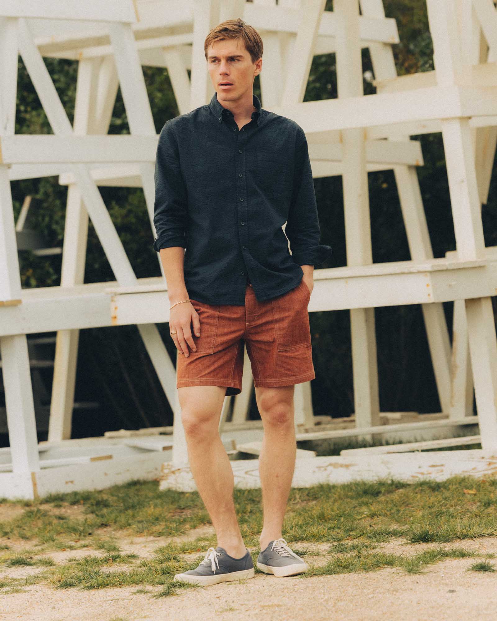 The Jack in Dark Navy Seersucker | Modern Menswear by yycbvcnbmmnbm