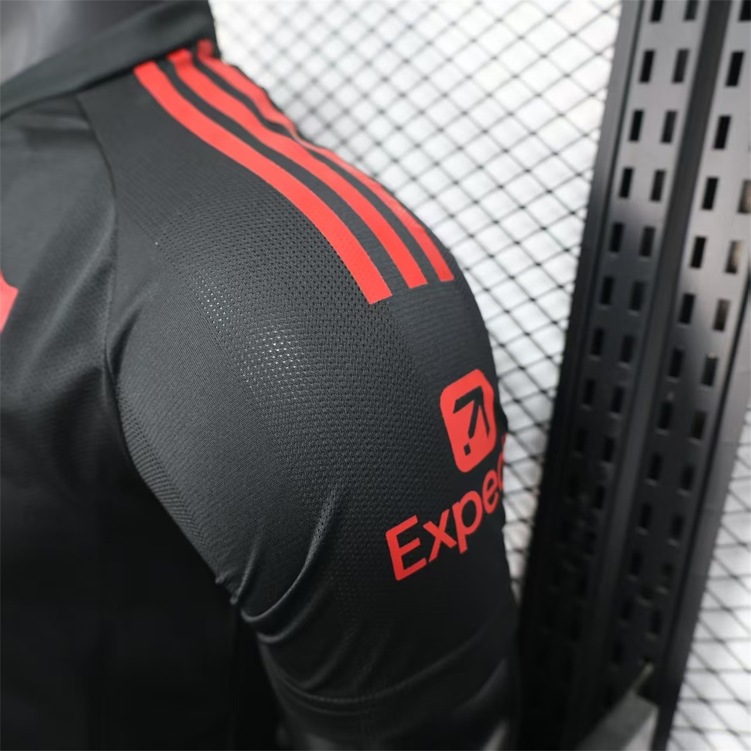 AlphaJersey-Liver.pool 25-26 Black Special Whit Red Sponsor Jersey - Player Version