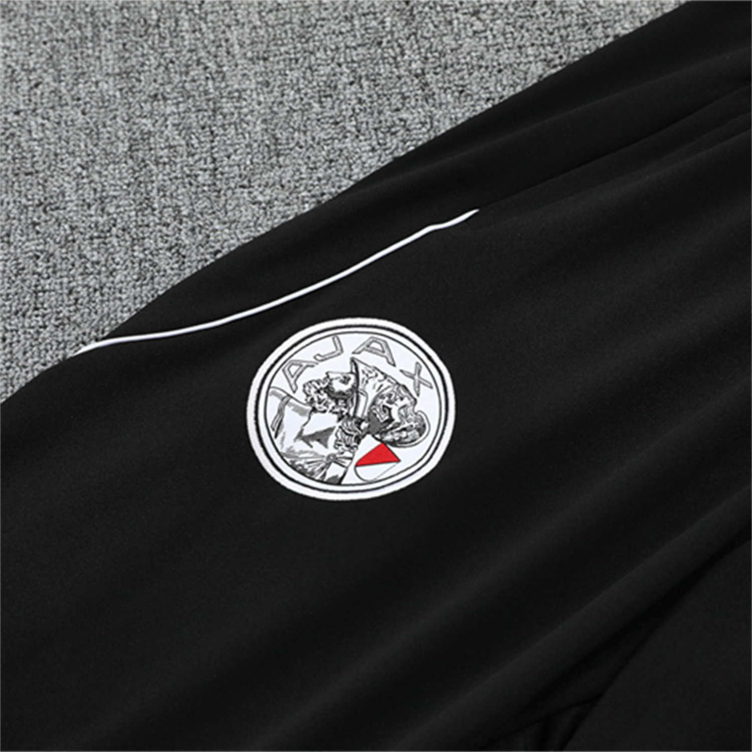 AlphaJersey-Ajax 25-26 Long Sleeve Training Set - White Top and Black Pants