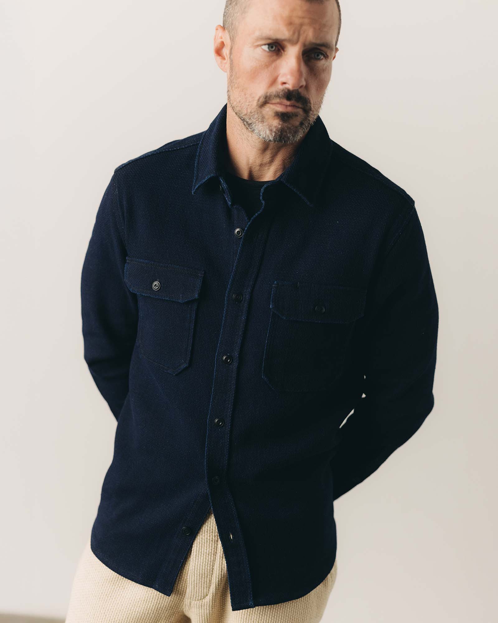 The Division Shirt in Rinsed Indigo | Modern Menswear by yycbvcnbmmnbm