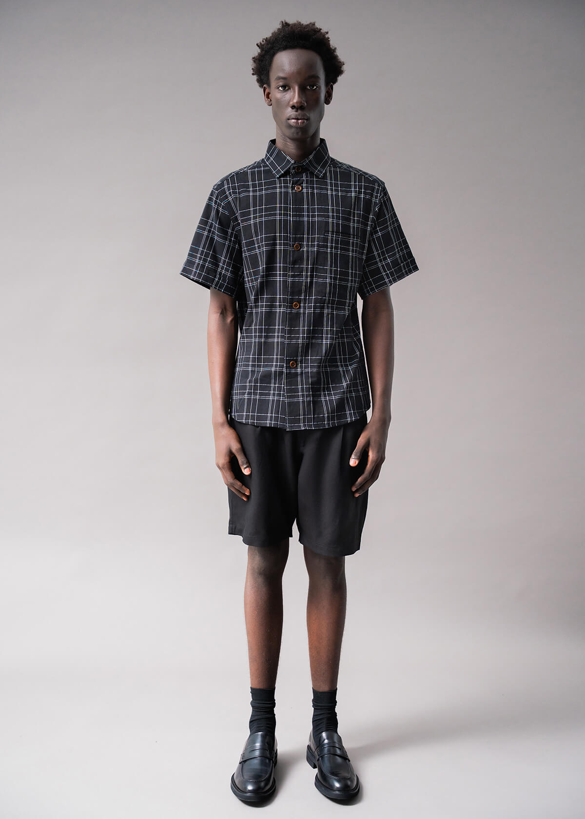 Tron 2-D Plaid Black | Modern Menswear by yycbvcnbmmnbm