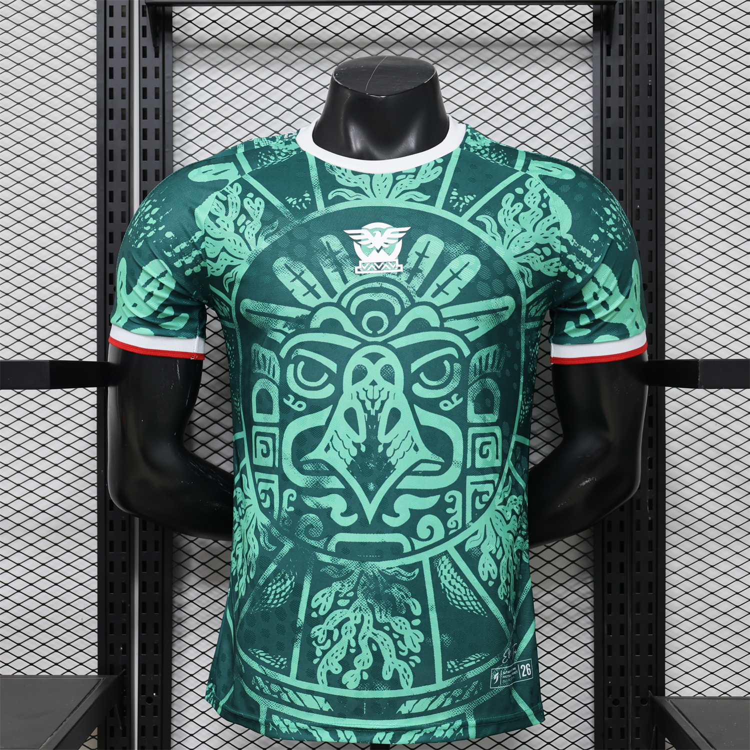 AlphaJersey-Mexico 2026 Green Totem Special Jersey - Player Version