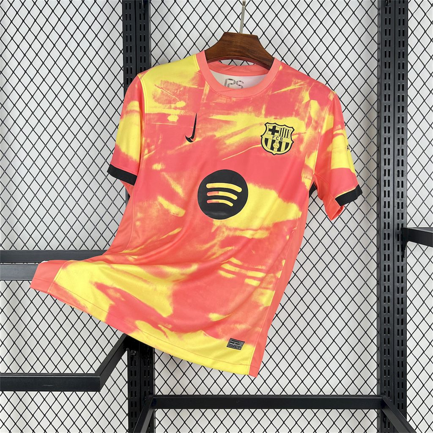 AlphaJersey-Barcelona 25-26 Yellow and Orange Camouflage Jersey - Fans Version