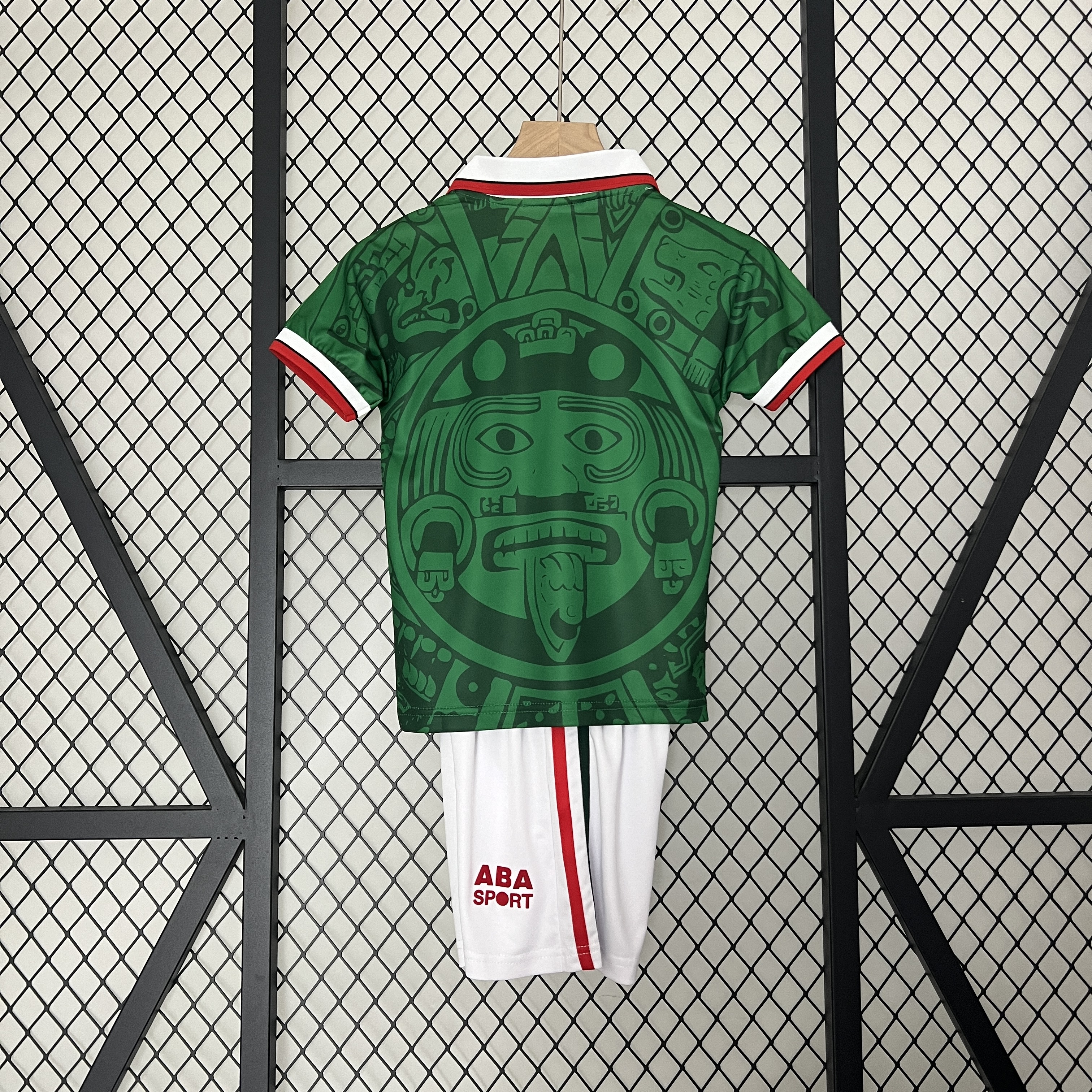 AlphaJersey-Retro Mexico 1998 Home Stadium Kids Kit