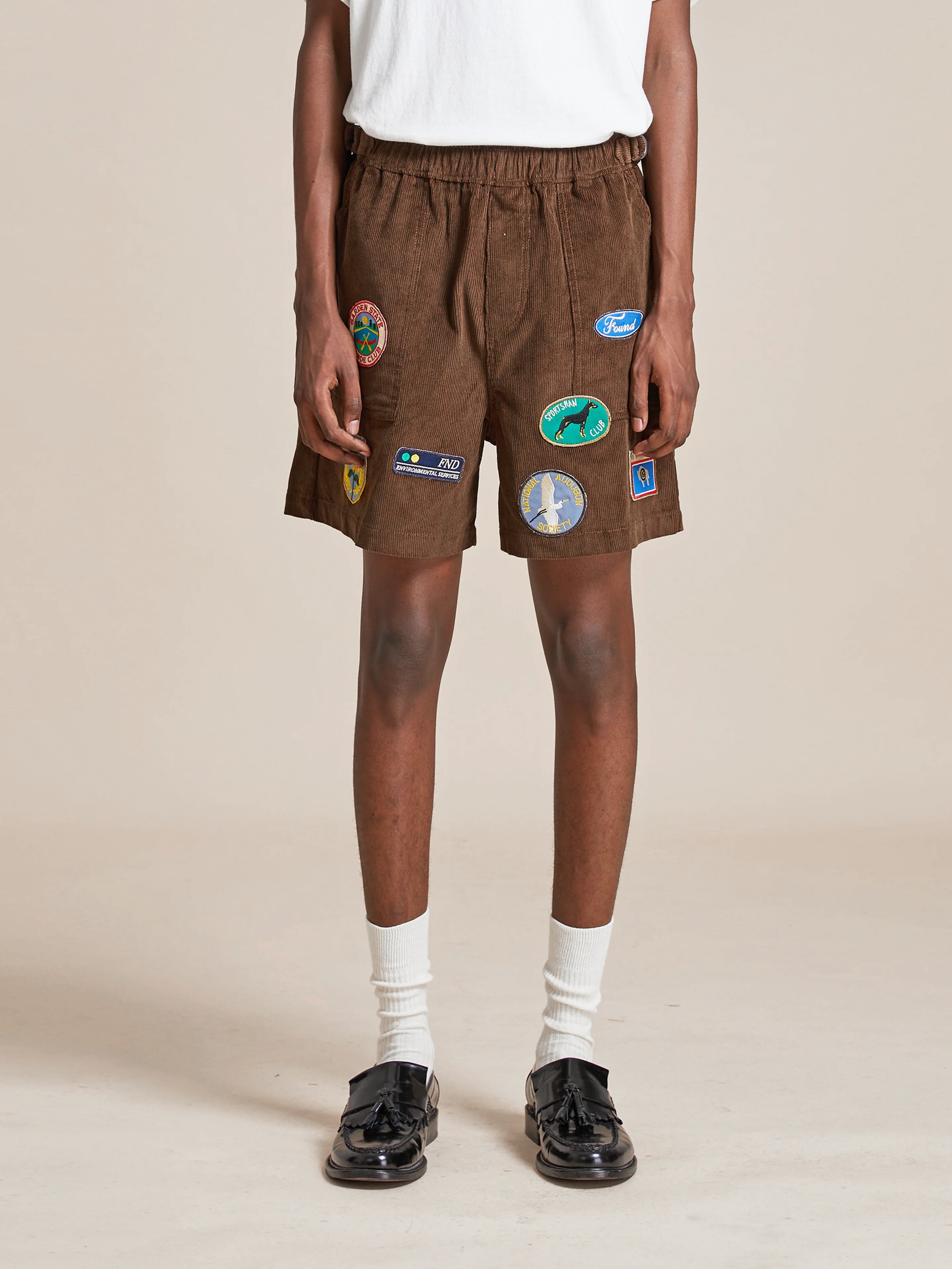 Canoe Multi Patch Corduroy Shorts | Modern Menswear by yycbvcnbmmnbm